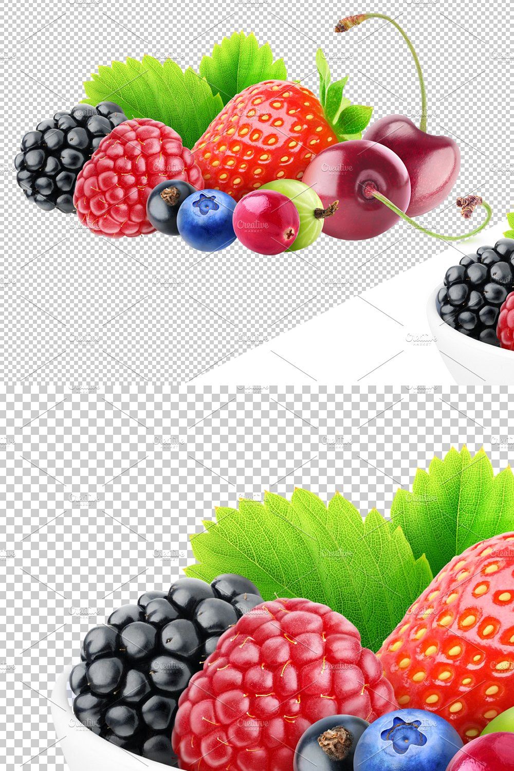 Pile of berries pinterest preview image.