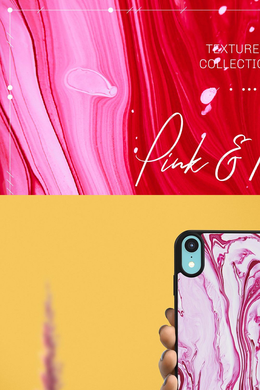 Pink & Red textures pinterest preview image.