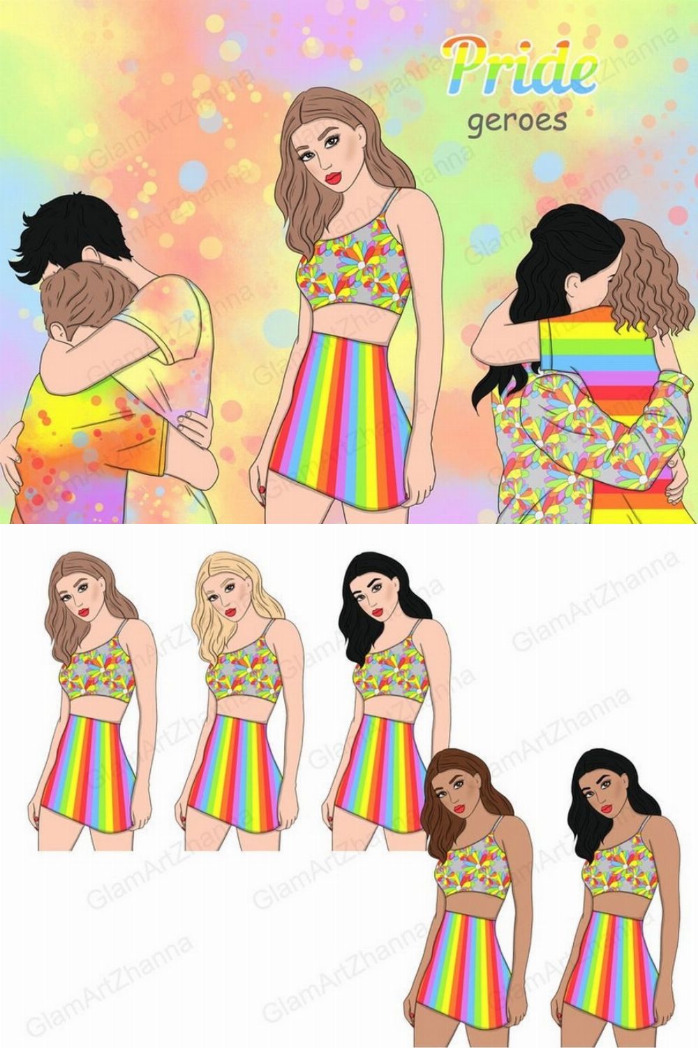 Pride Heroes Clipart pinterest preview image.