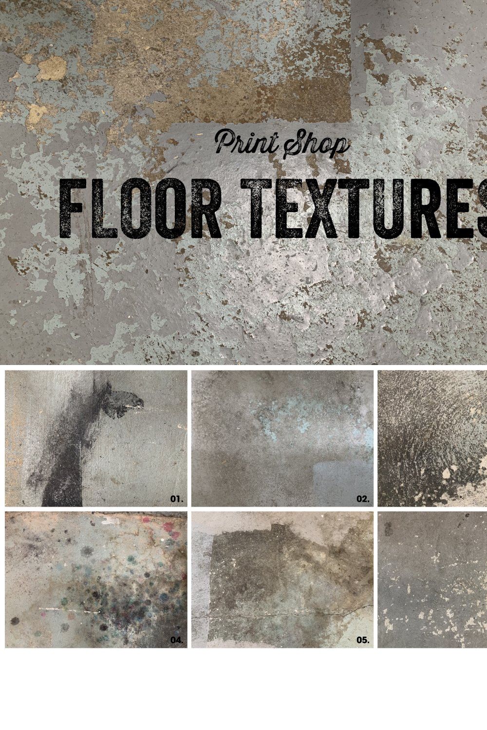 Print Shop Floor Textures - 30 Items pinterest preview image.