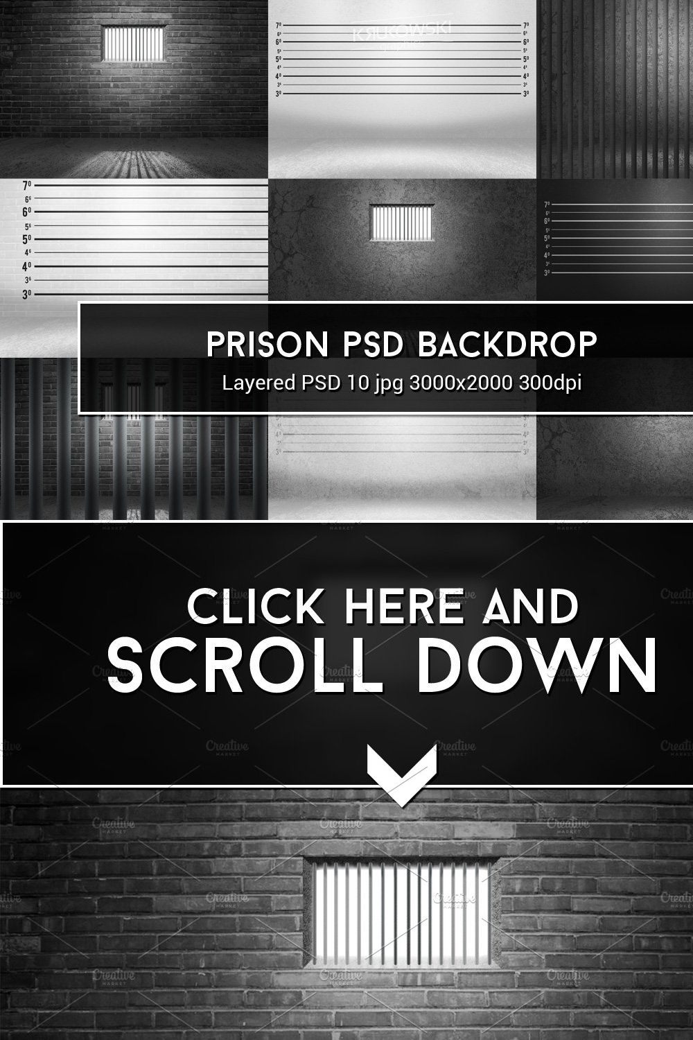 Prison PSD Backdrop pinterest preview image.