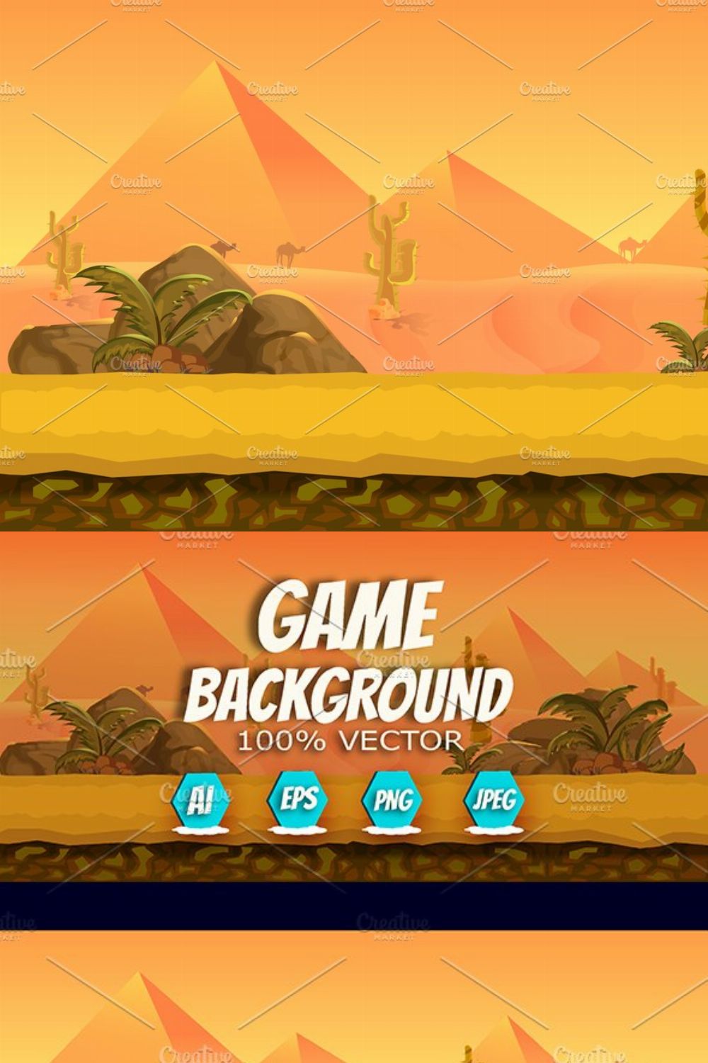 Pyramids Game Background pinterest preview image.