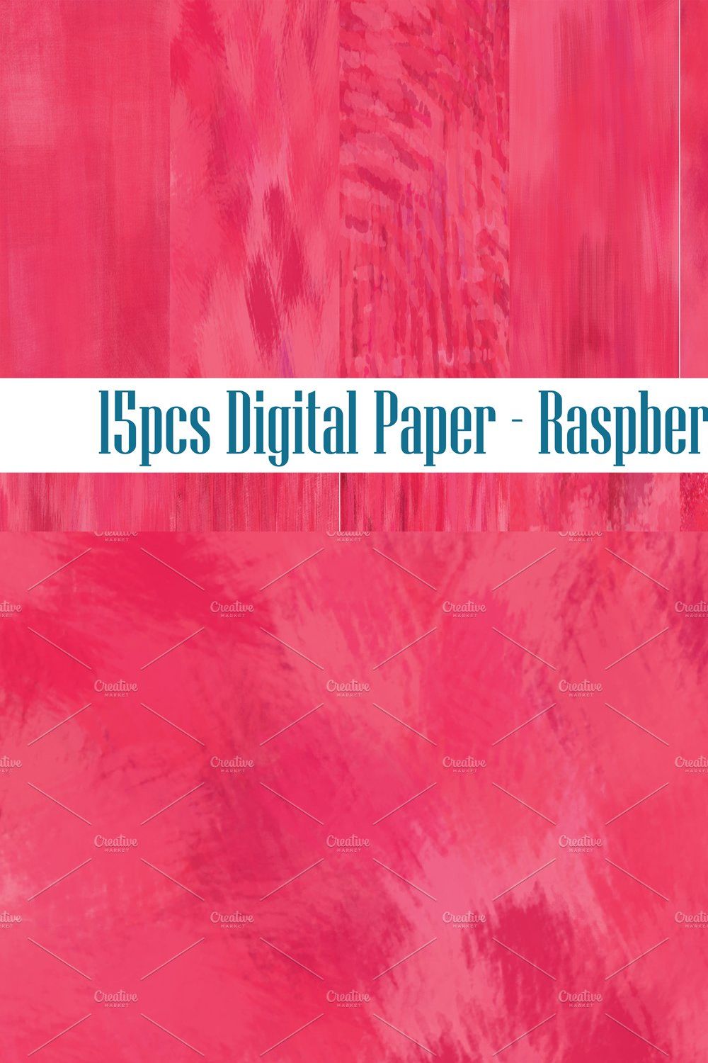 Raspberry Digital Papers pinterest preview image.