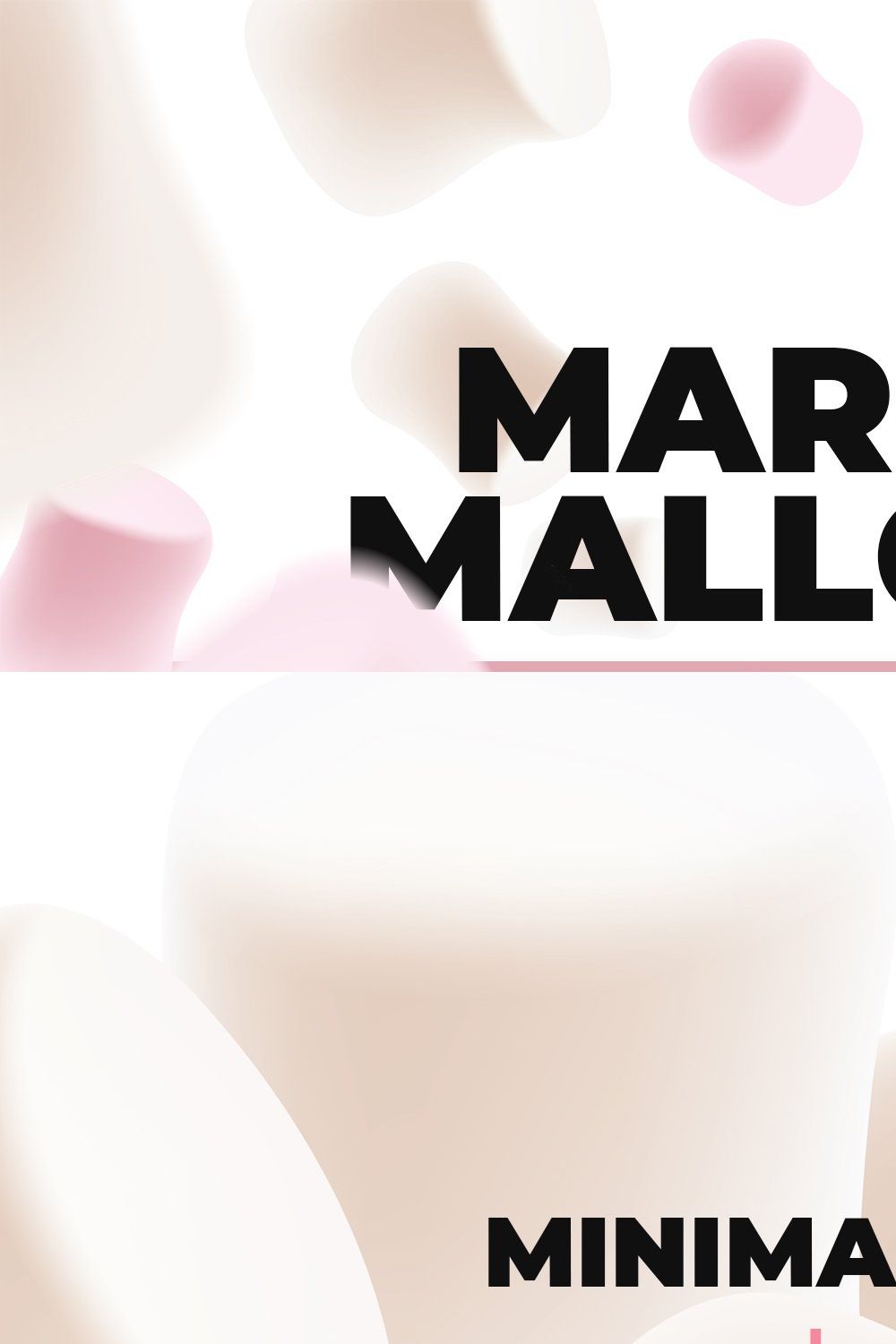 Realistic Marshmallow set pinterest preview image.
