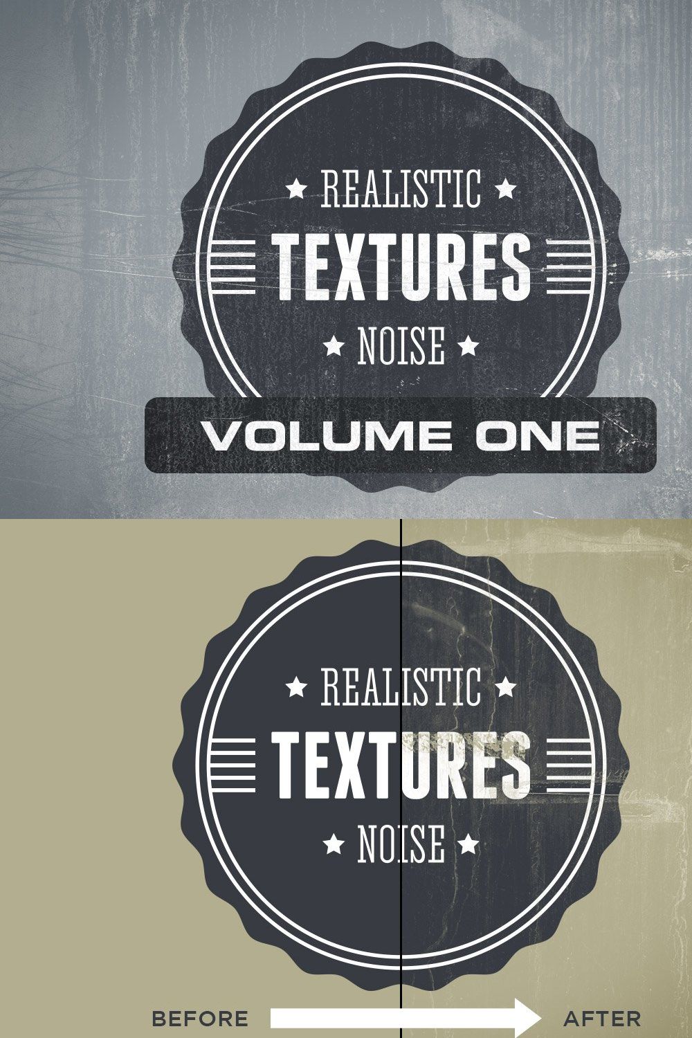 Realistic Noise Textures Pack Vol. 1 pinterest preview image.