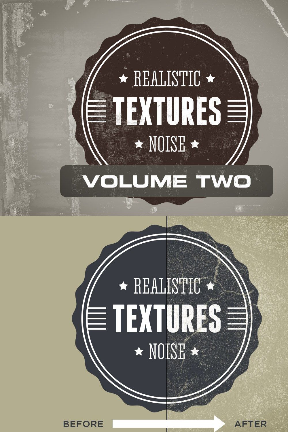Realistic Noise Textures Pack Vol. 2 pinterest preview image.