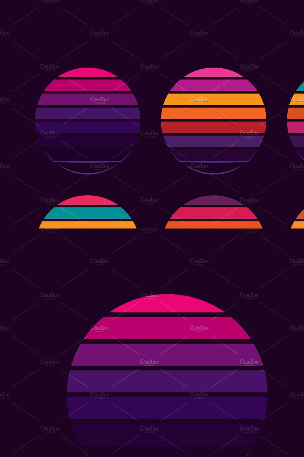 RETRO SUNSET COLLECTION pinterest preview image.