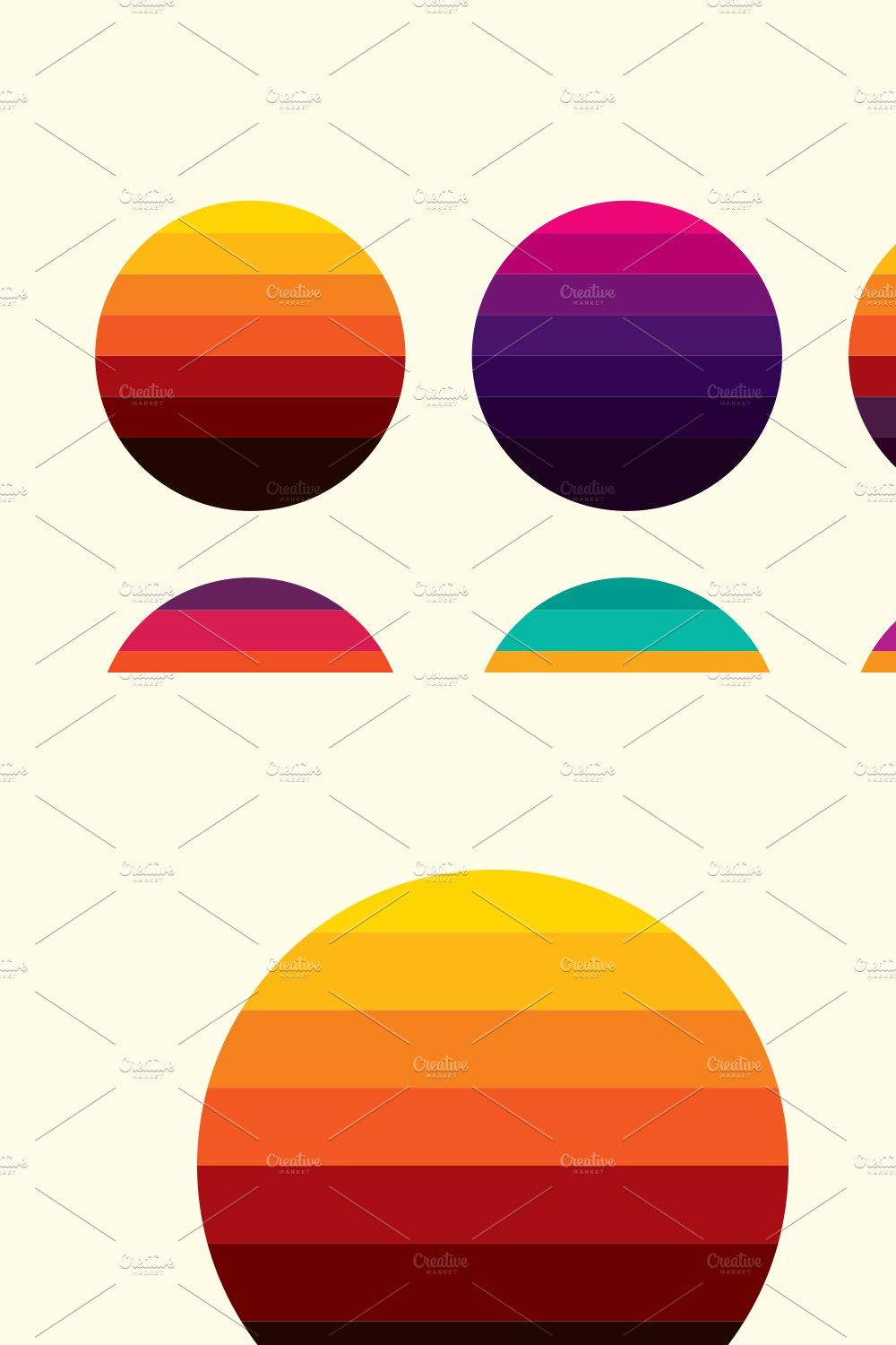 RETRO SUNSET COLLECTION pinterest preview image.