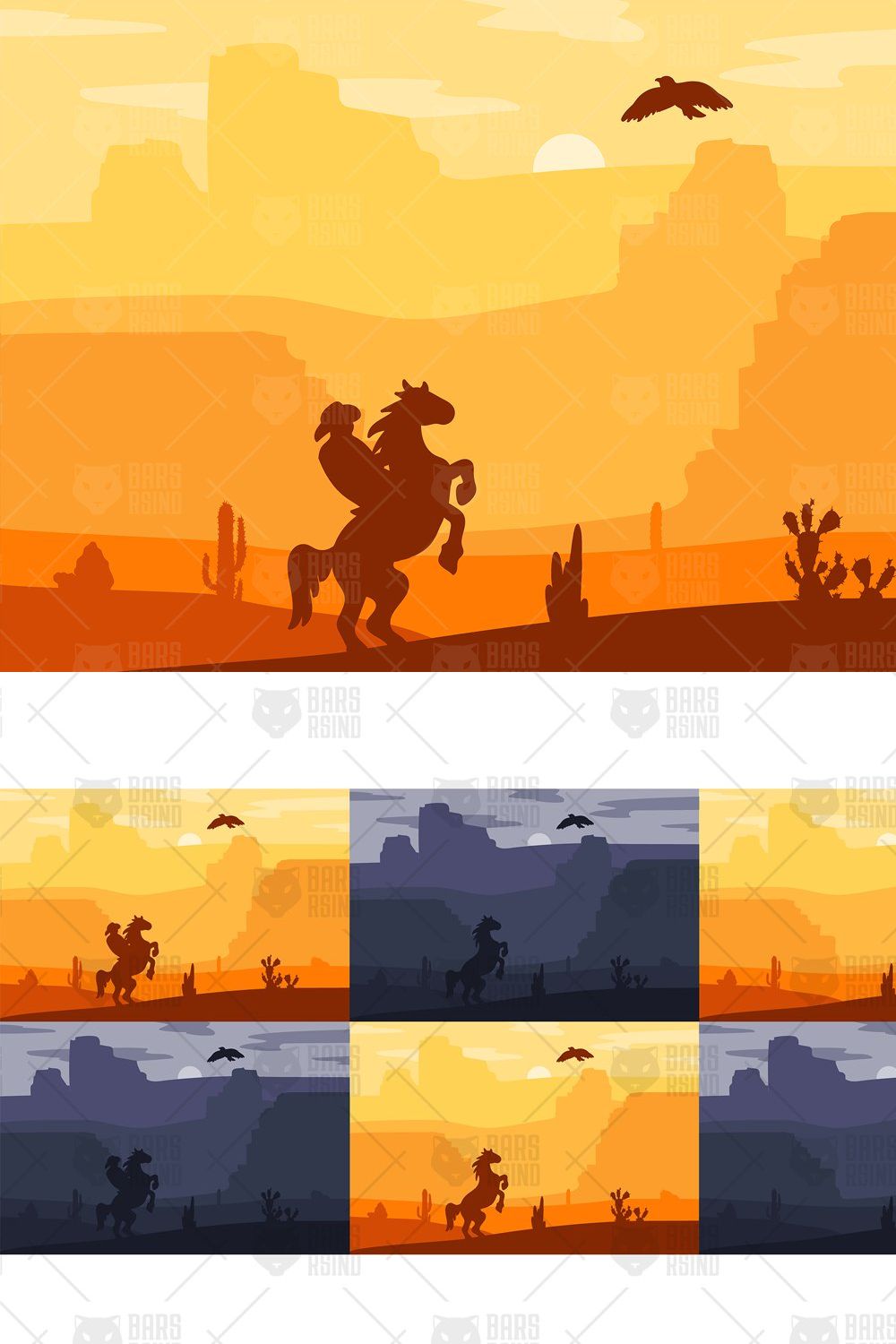 Retro Wild West Hero On Horse pinterest preview image.