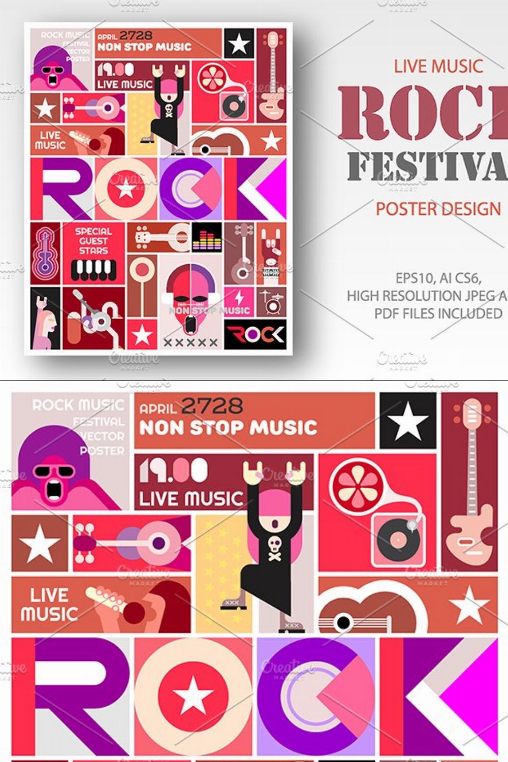 Rock Poster Design Template 330022 Vector Art at Vecteezy