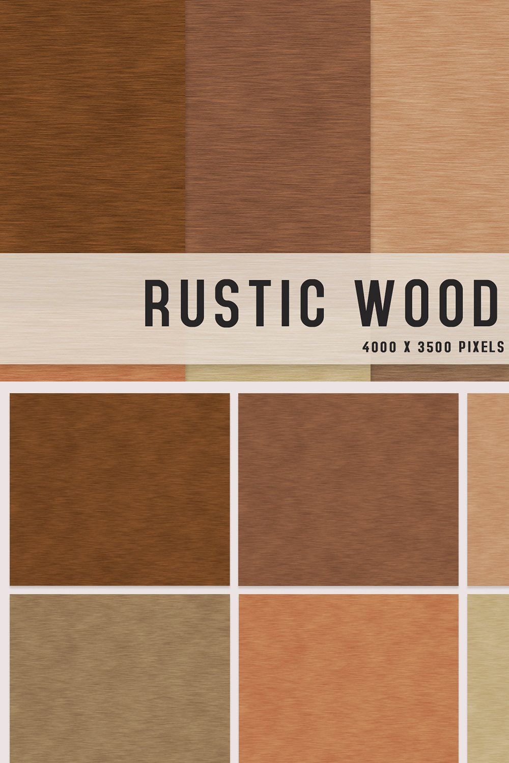 Rustic Wood Textures pinterest preview image.