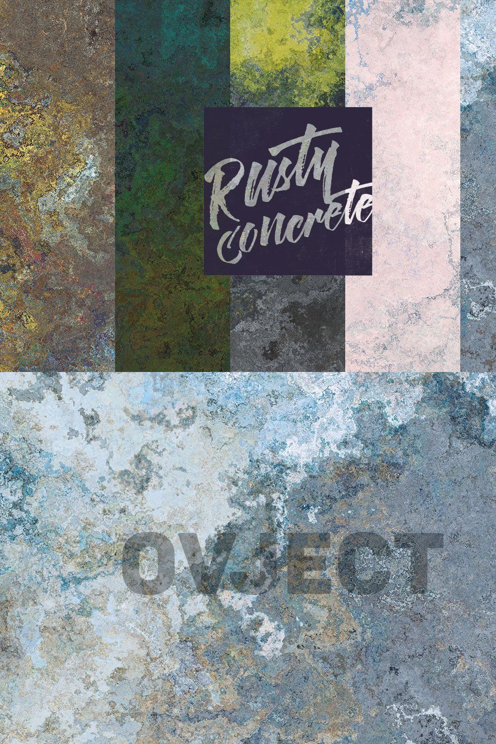 Rusty concrete texture pinterest preview image.