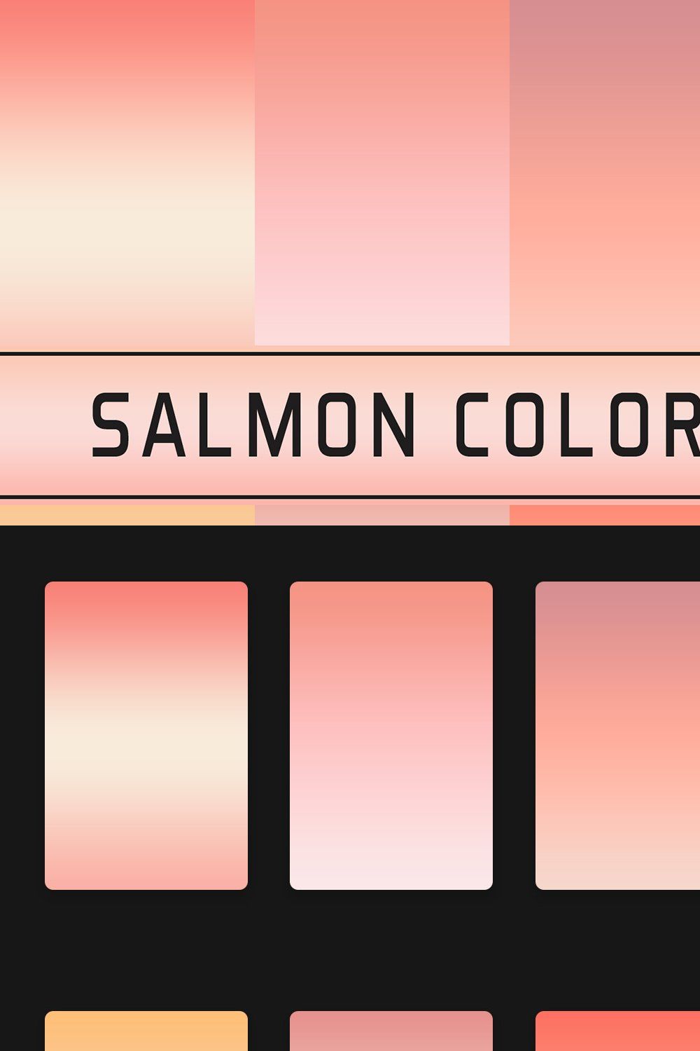 Salmon Color Gradients pinterest preview image.