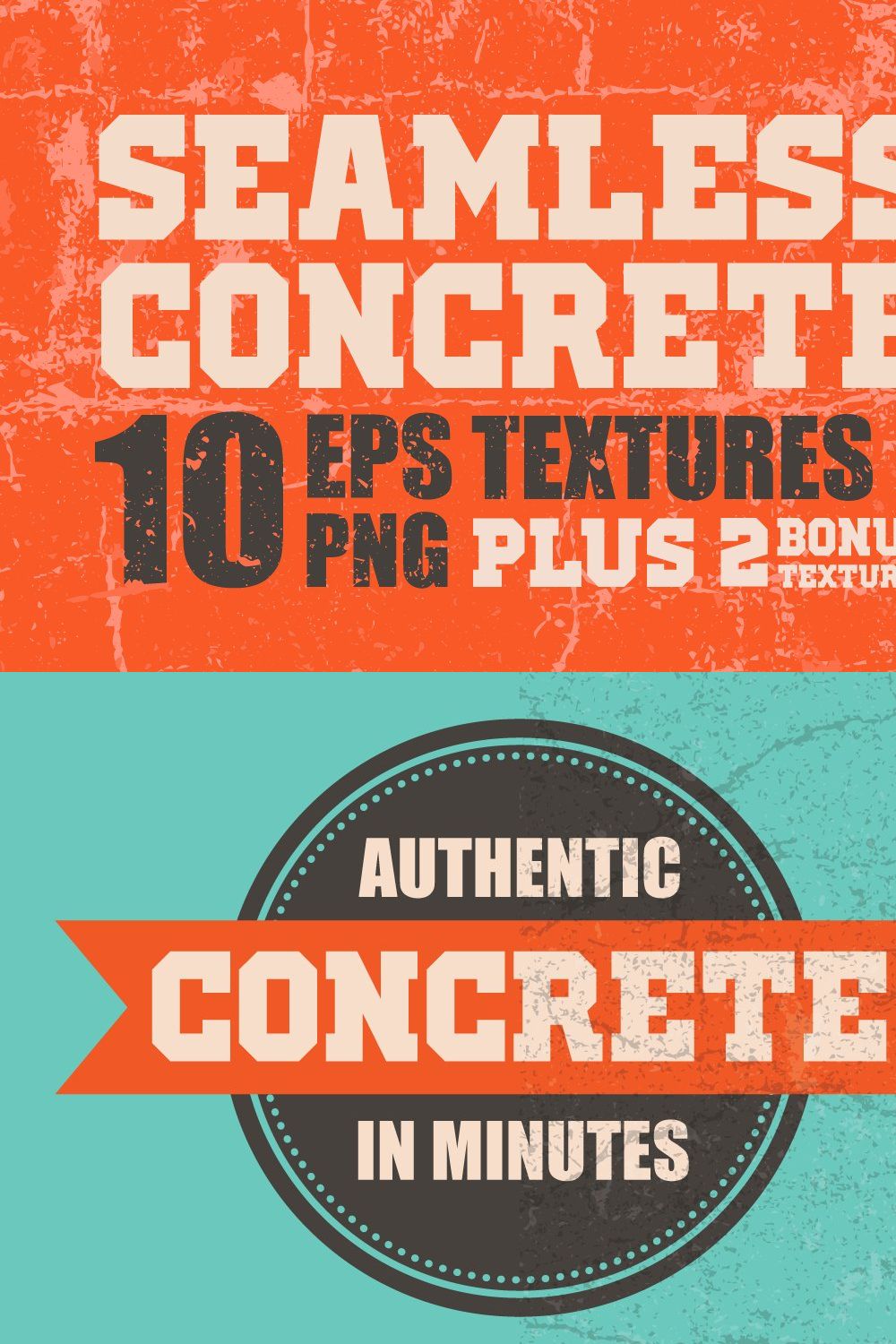 Seamless Concrete Textures pinterest preview image.