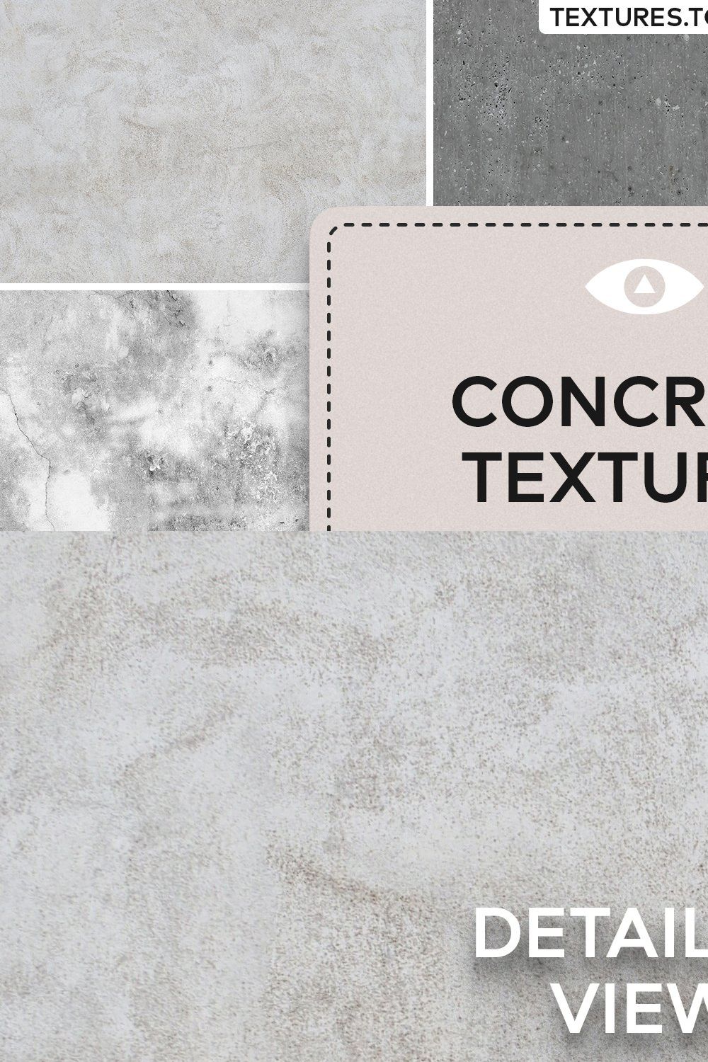 Seamless Concrete Wall Texture Pack pinterest preview image.