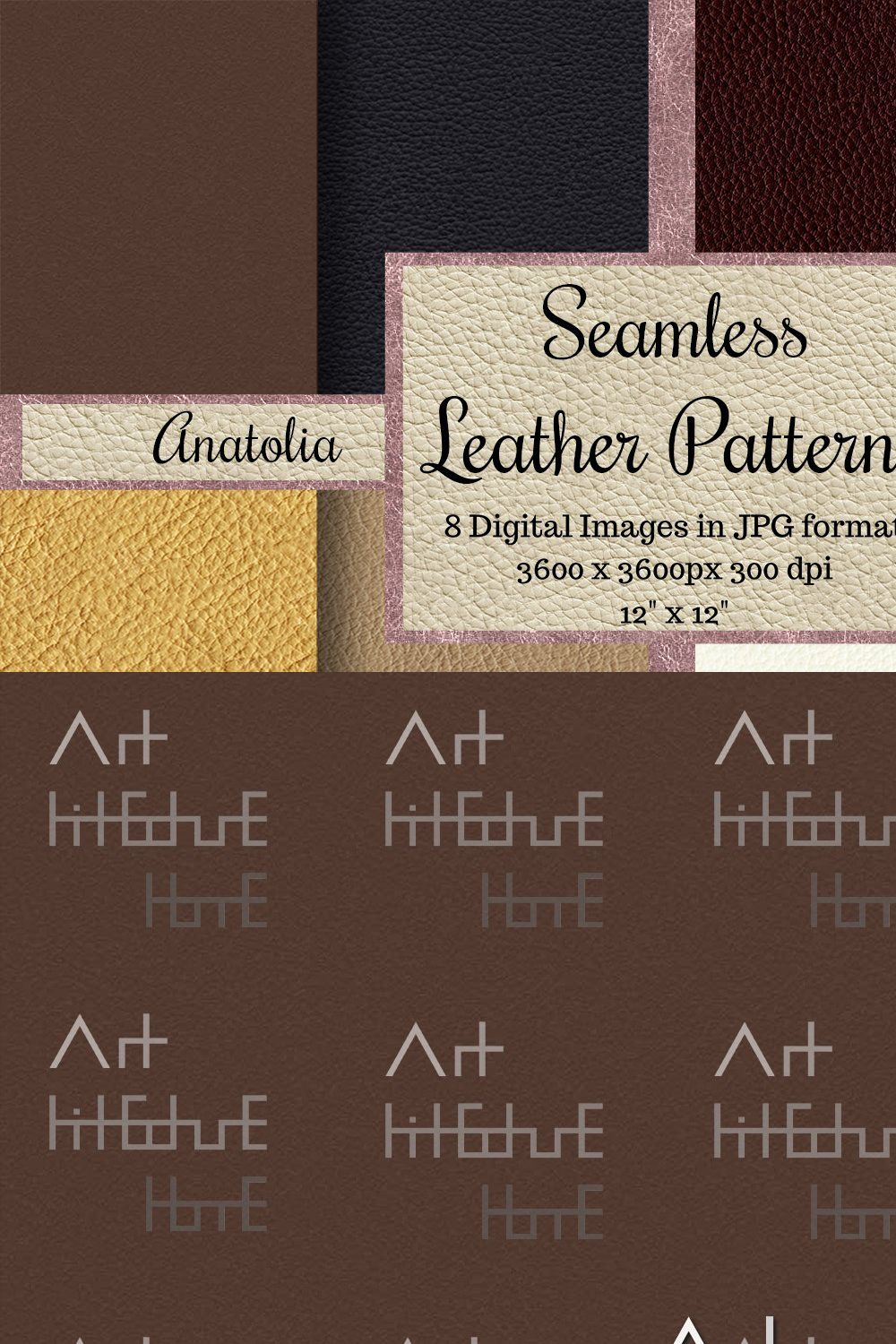Seamless Leather Patterns Anatolia pinterest preview image.