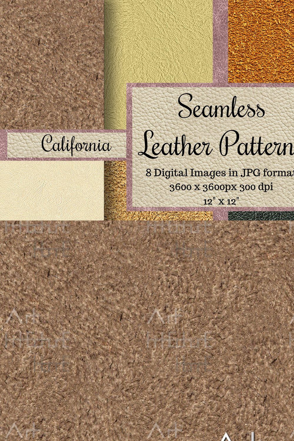 Seamless Leather Patterns California pinterest preview image.