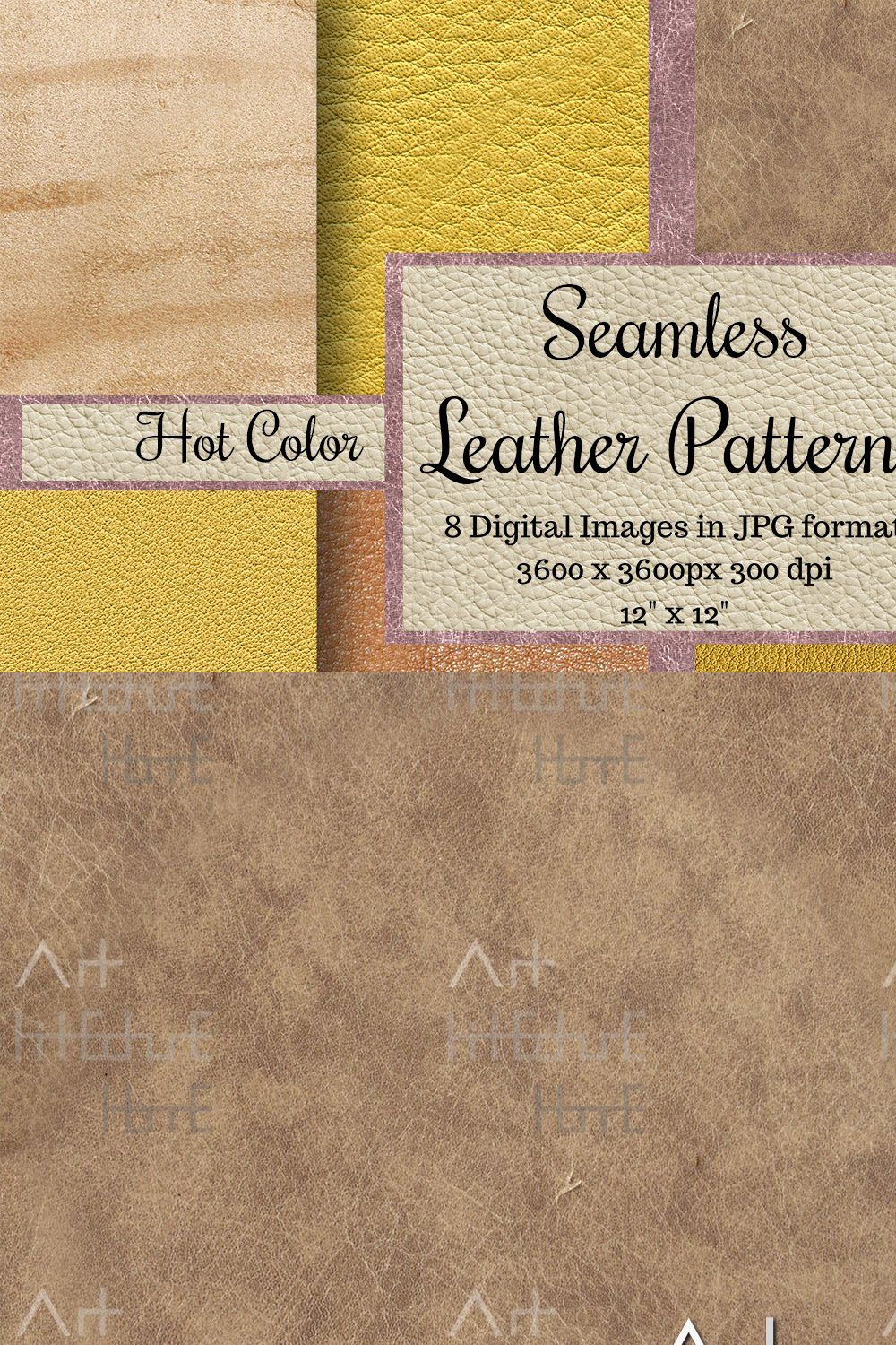 Seamless Leather Patterns Hot Color pinterest preview image.
