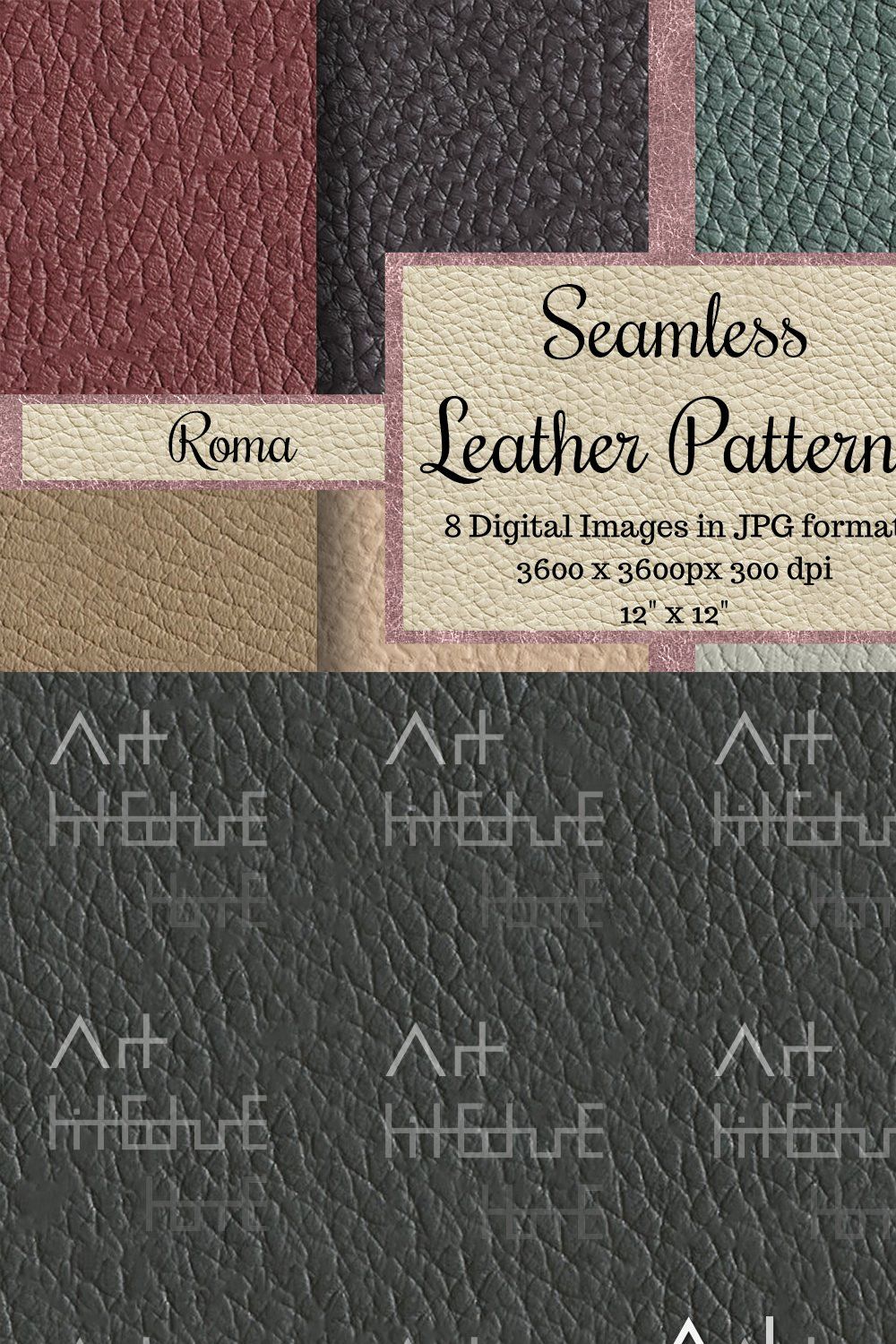 Seamless Leather Patterns Roma Pack pinterest preview image.