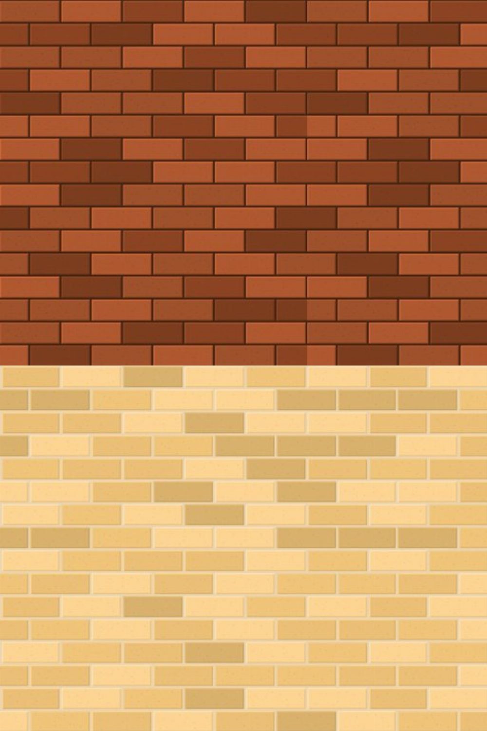 Seamless Pattern Set of Brick Wall pinterest preview image.