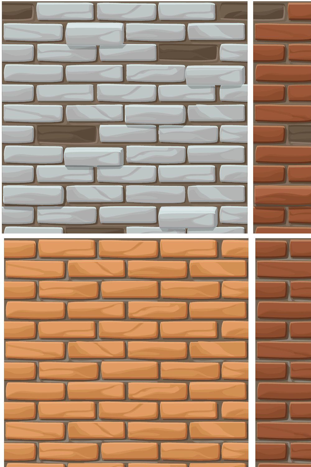 Set Brick wall texture seamless pinterest preview image.