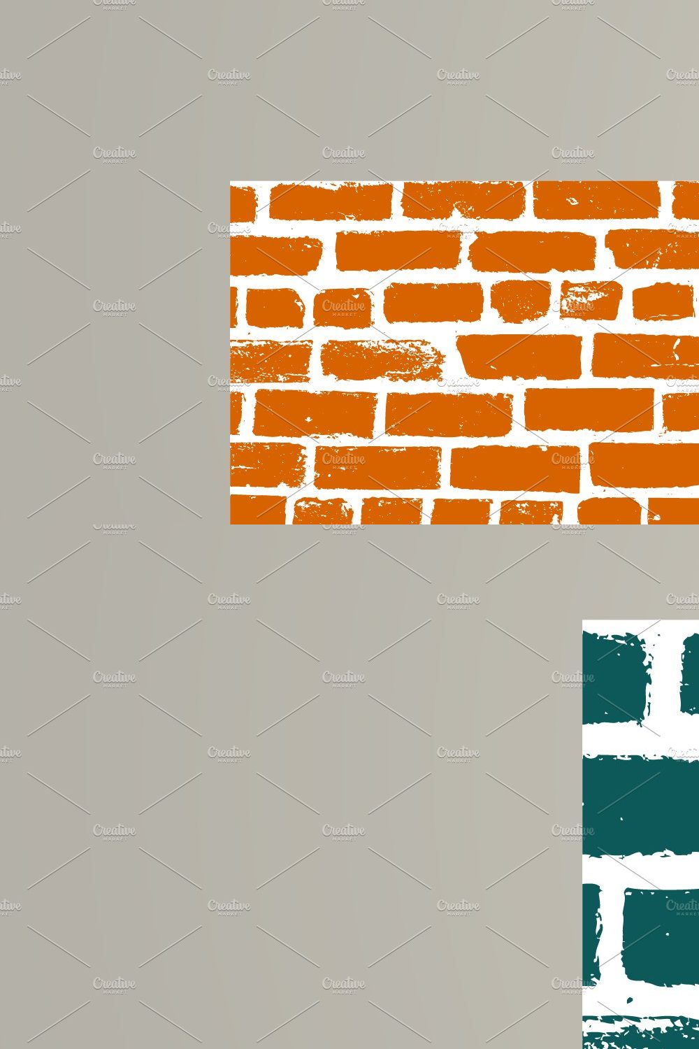 Simple old brickwork design pinterest preview image.