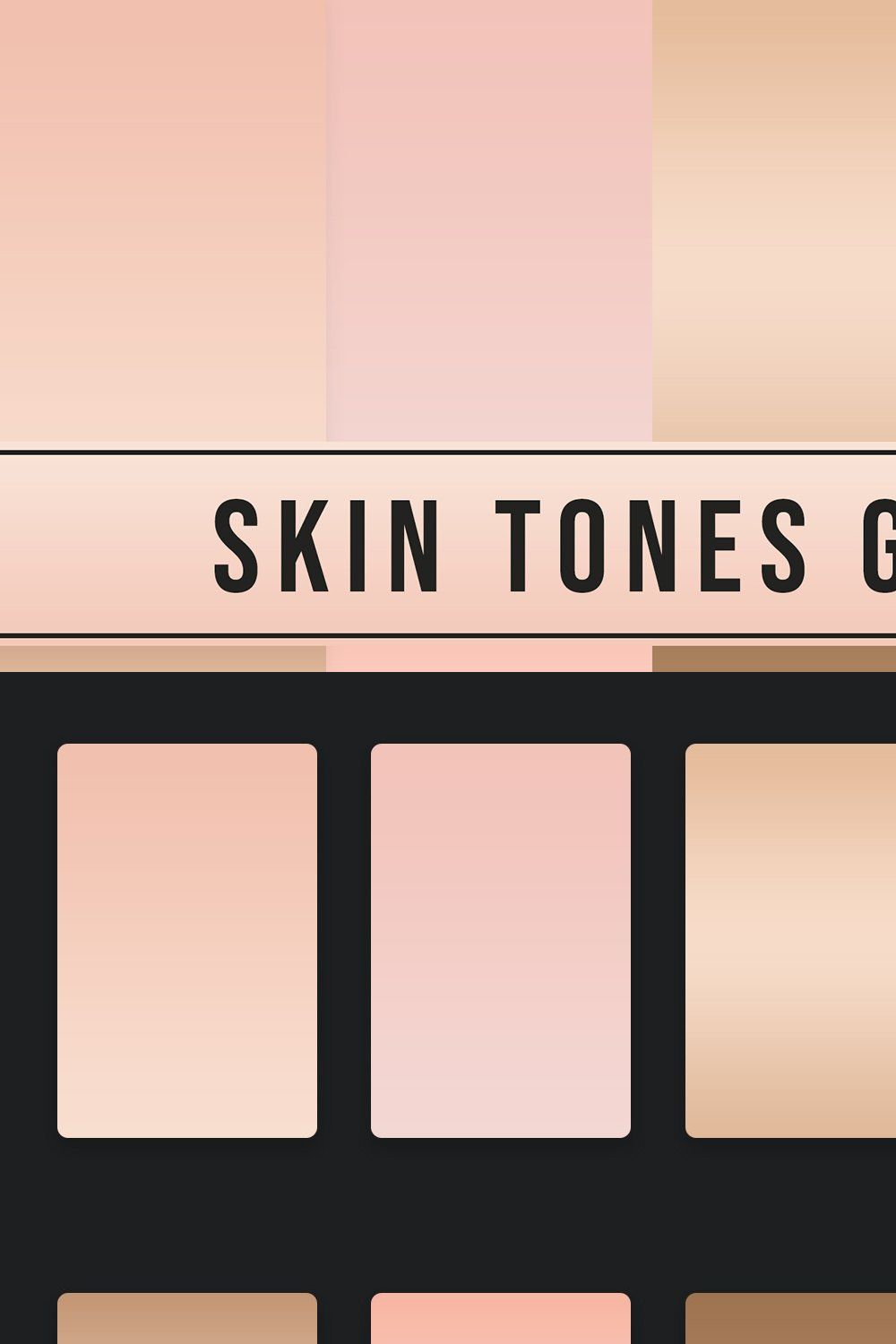 Skin Tones Gradients pinterest preview image.