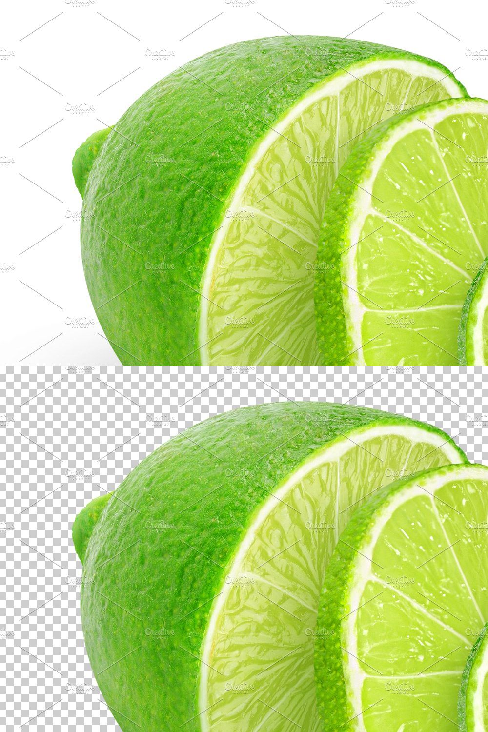 Sliced lime pinterest preview image.