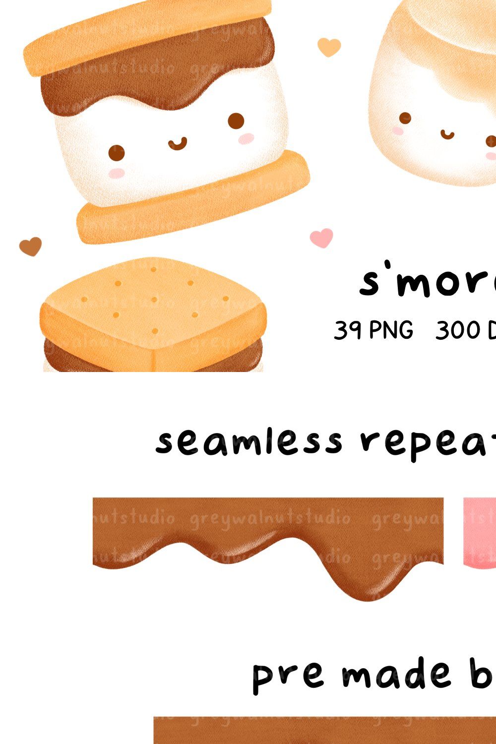 S'mores Clipart pinterest preview image.