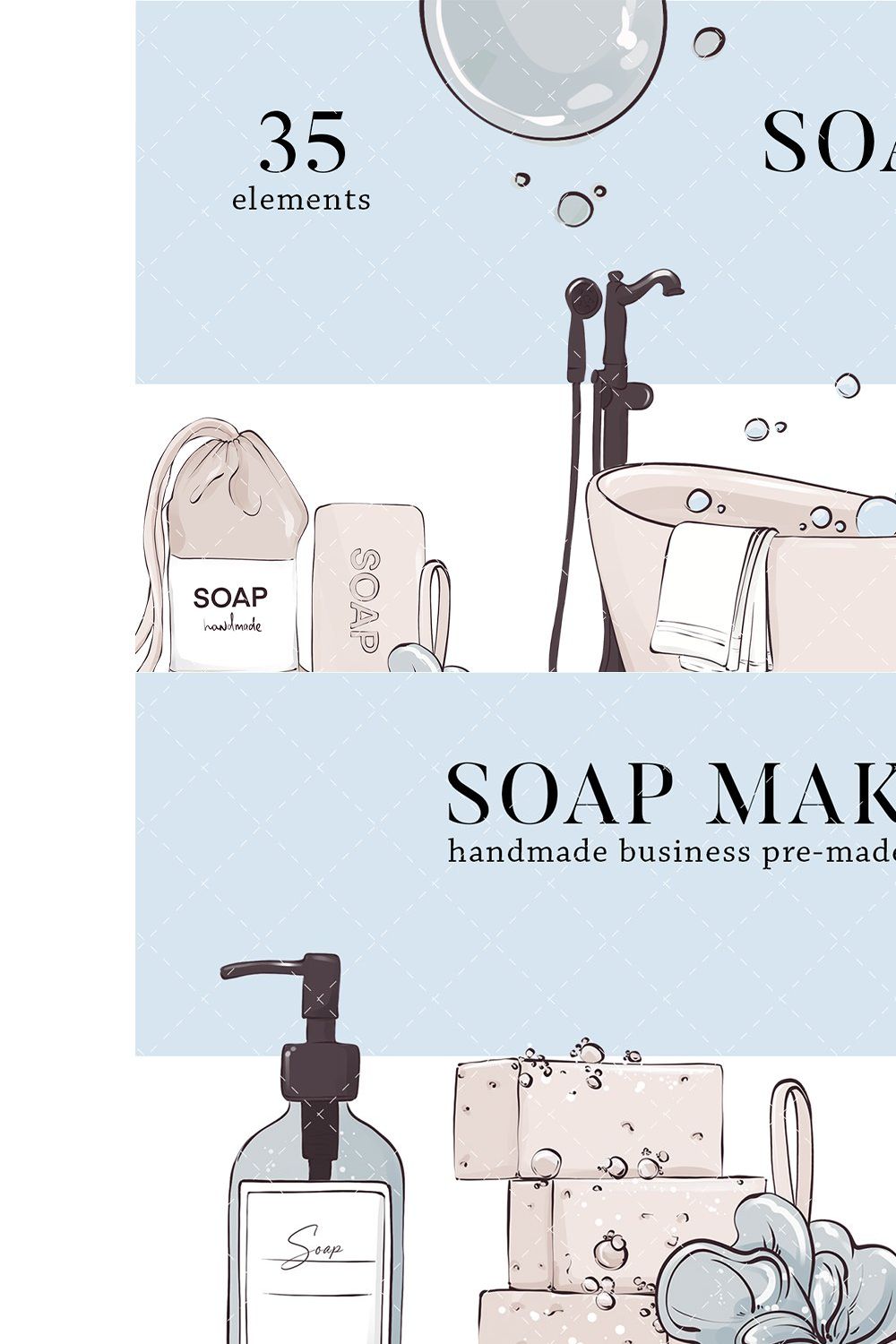 Soap bar clipart Self care spa PNG pinterest preview image.