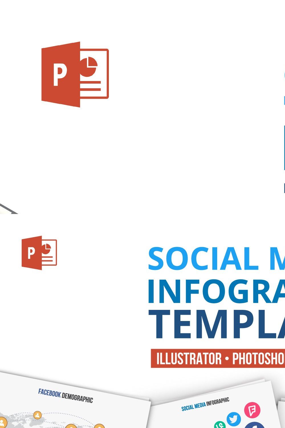 Social media infographics pinterest preview image.