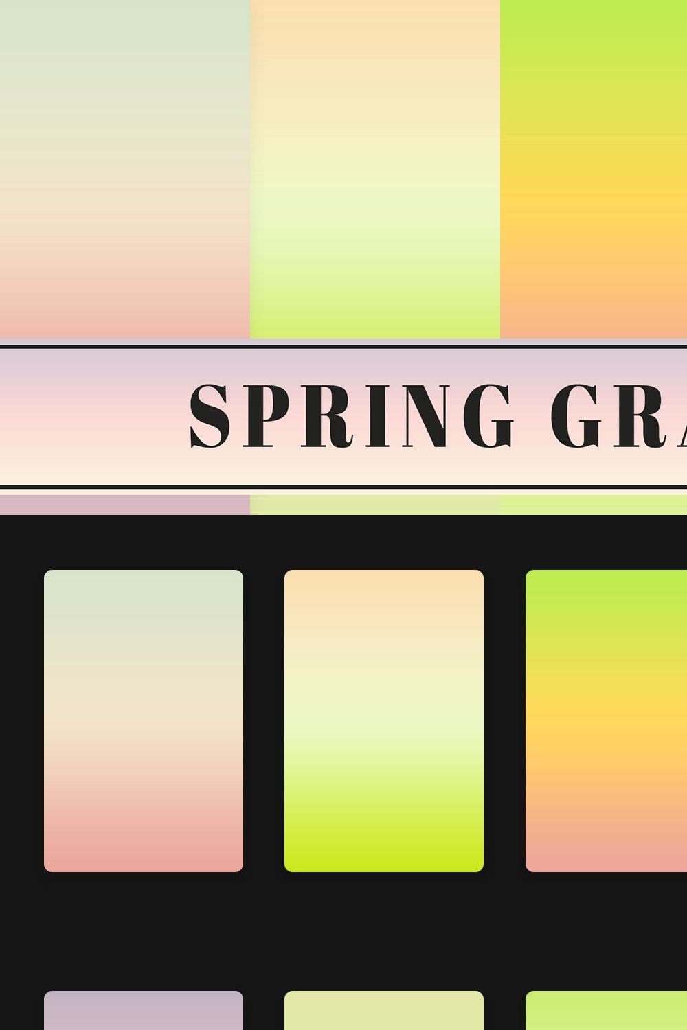 Spring Gradients pinterest preview image.