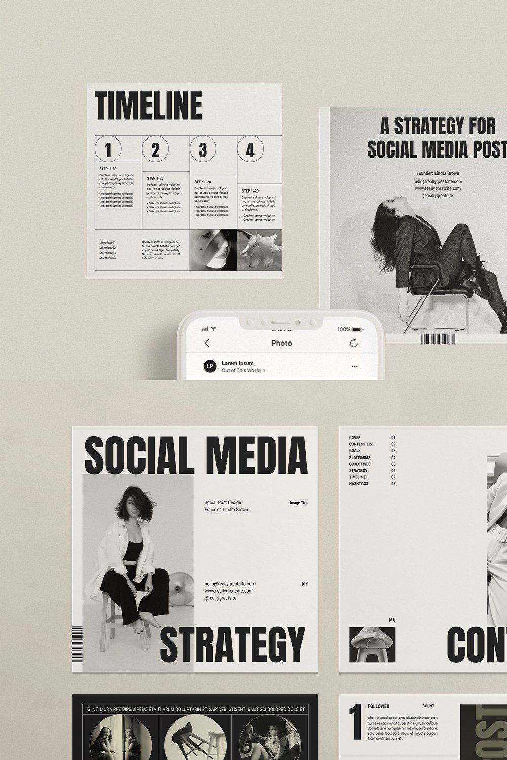 Strategy Social Media Post Design pinterest preview image.
