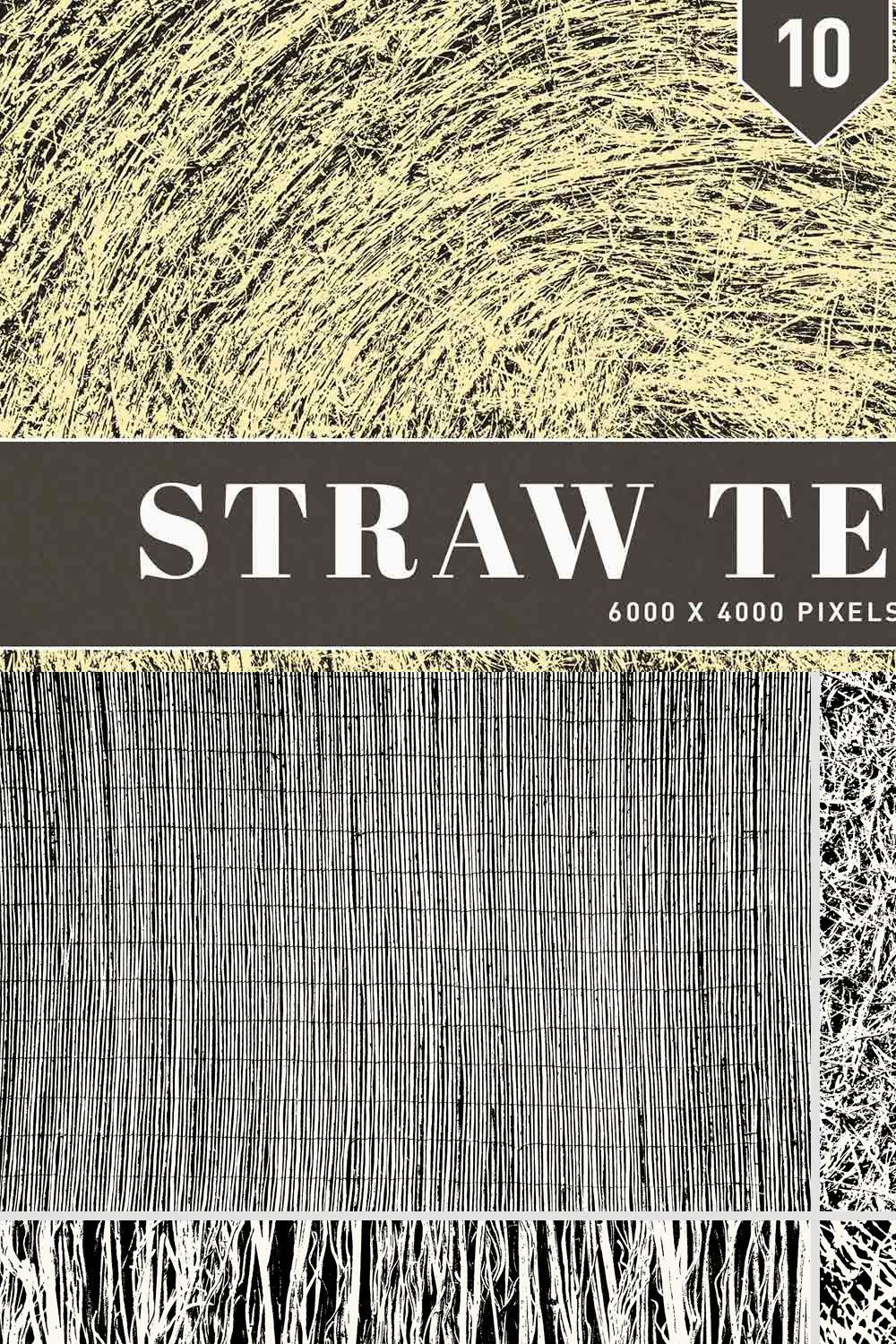 Straw Textures pinterest preview image.