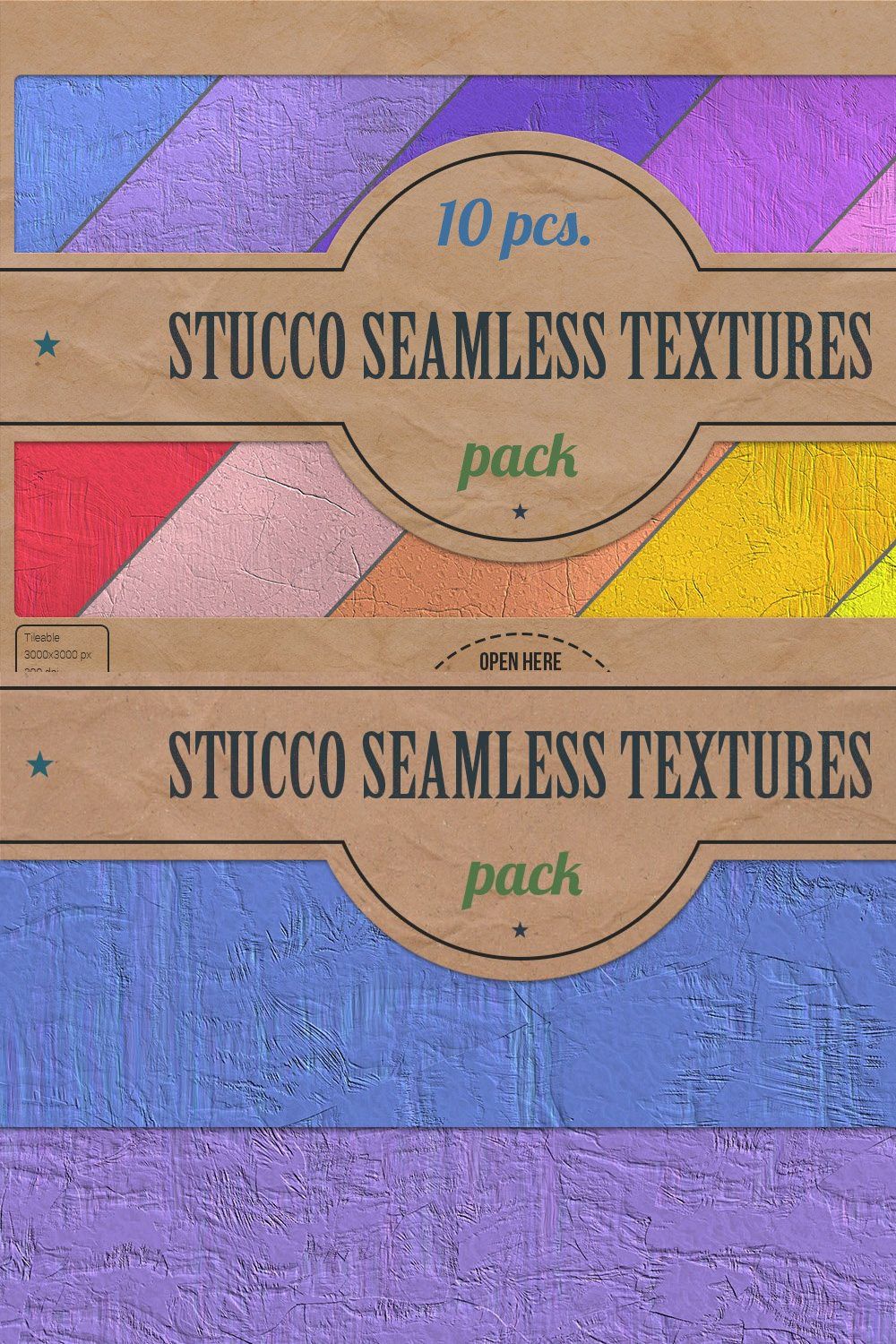 Stucco Seamless HD Textures Pack v.2 pinterest preview image.