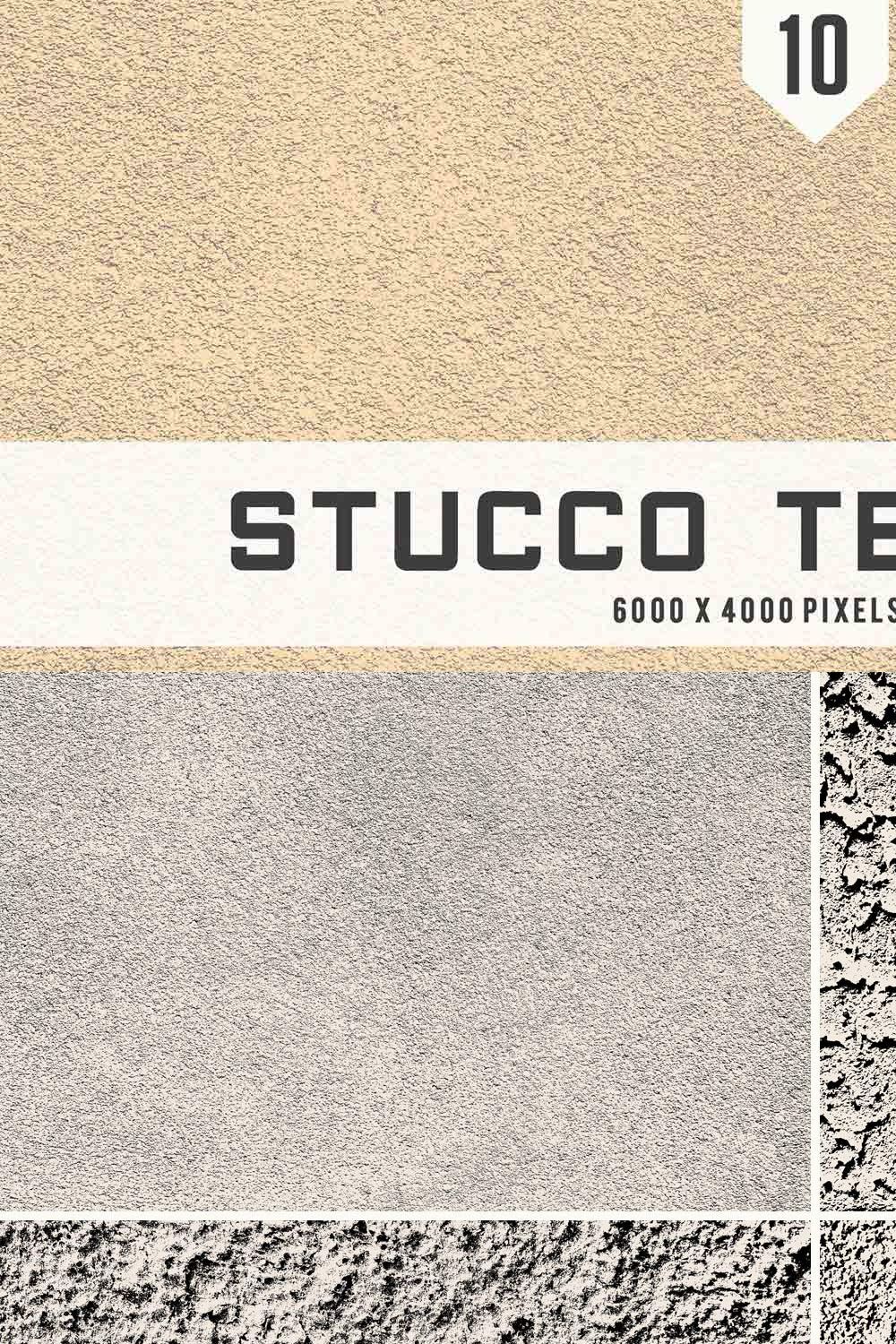 Stucco Textures pinterest preview image.