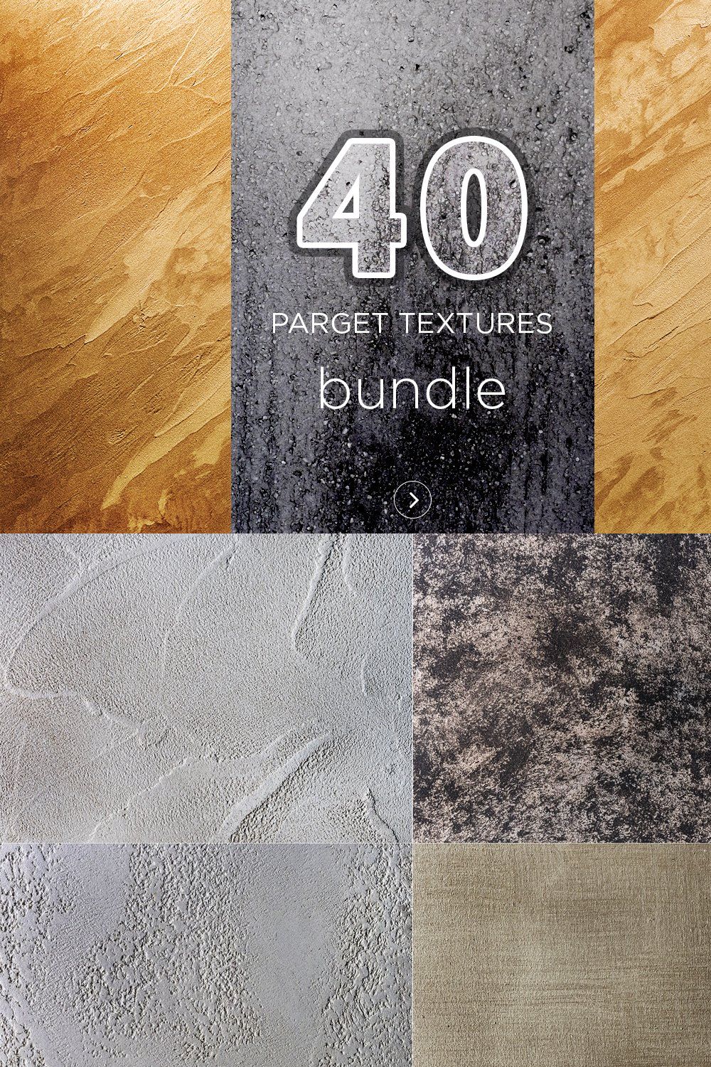 Stucco Textures Bundle pinterest preview image.
