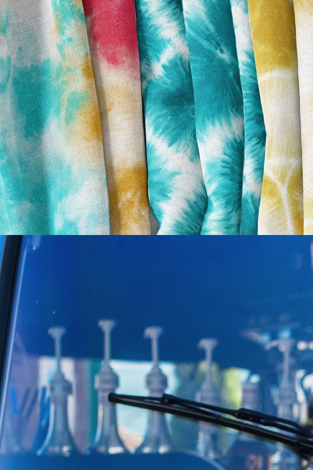 Summer Tie Dye Seamless Patterns pinterest preview image.