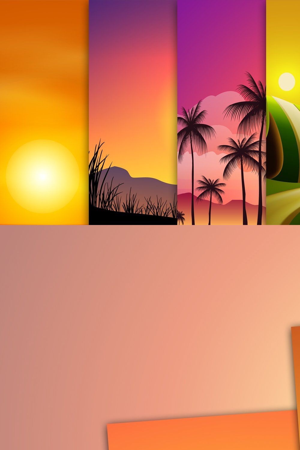 Sunset Landscape pinterest preview image.