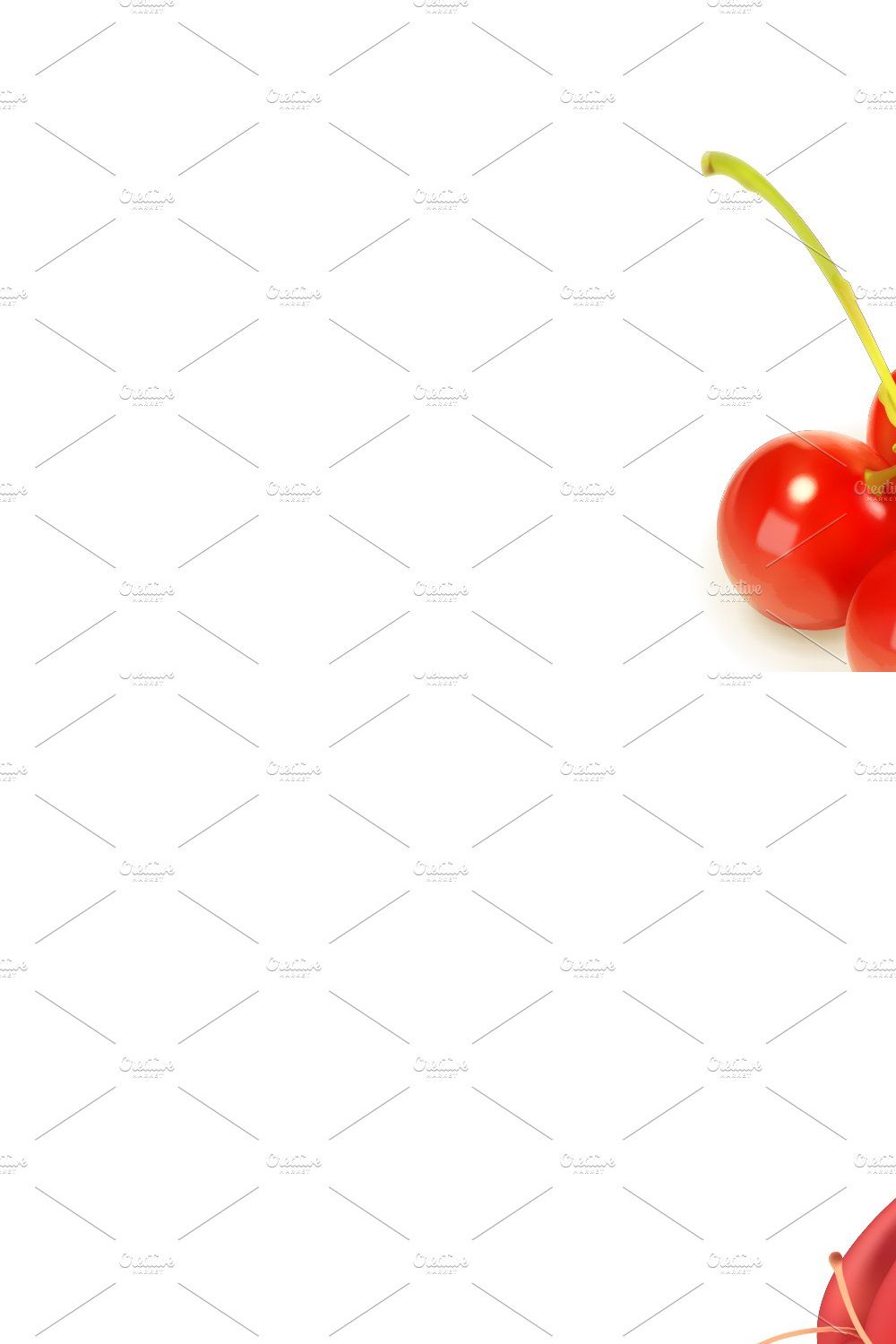 Sweet berries, vector illustration pinterest preview image.