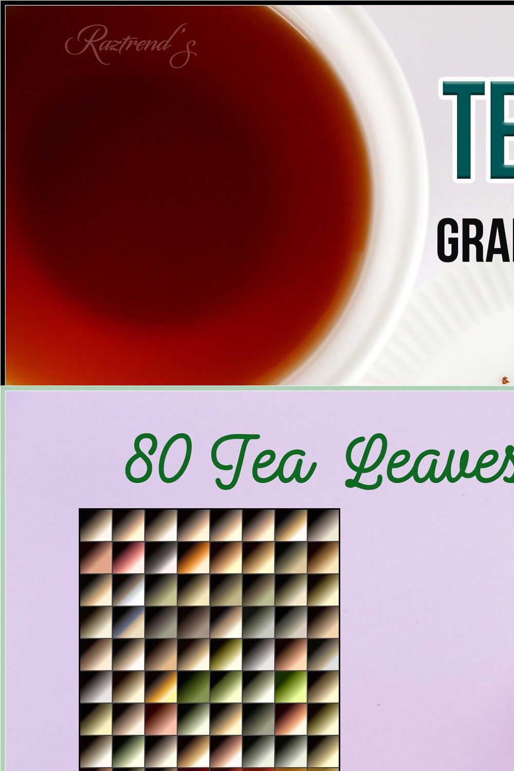 Tea Leaves Gradients pinterest preview image.