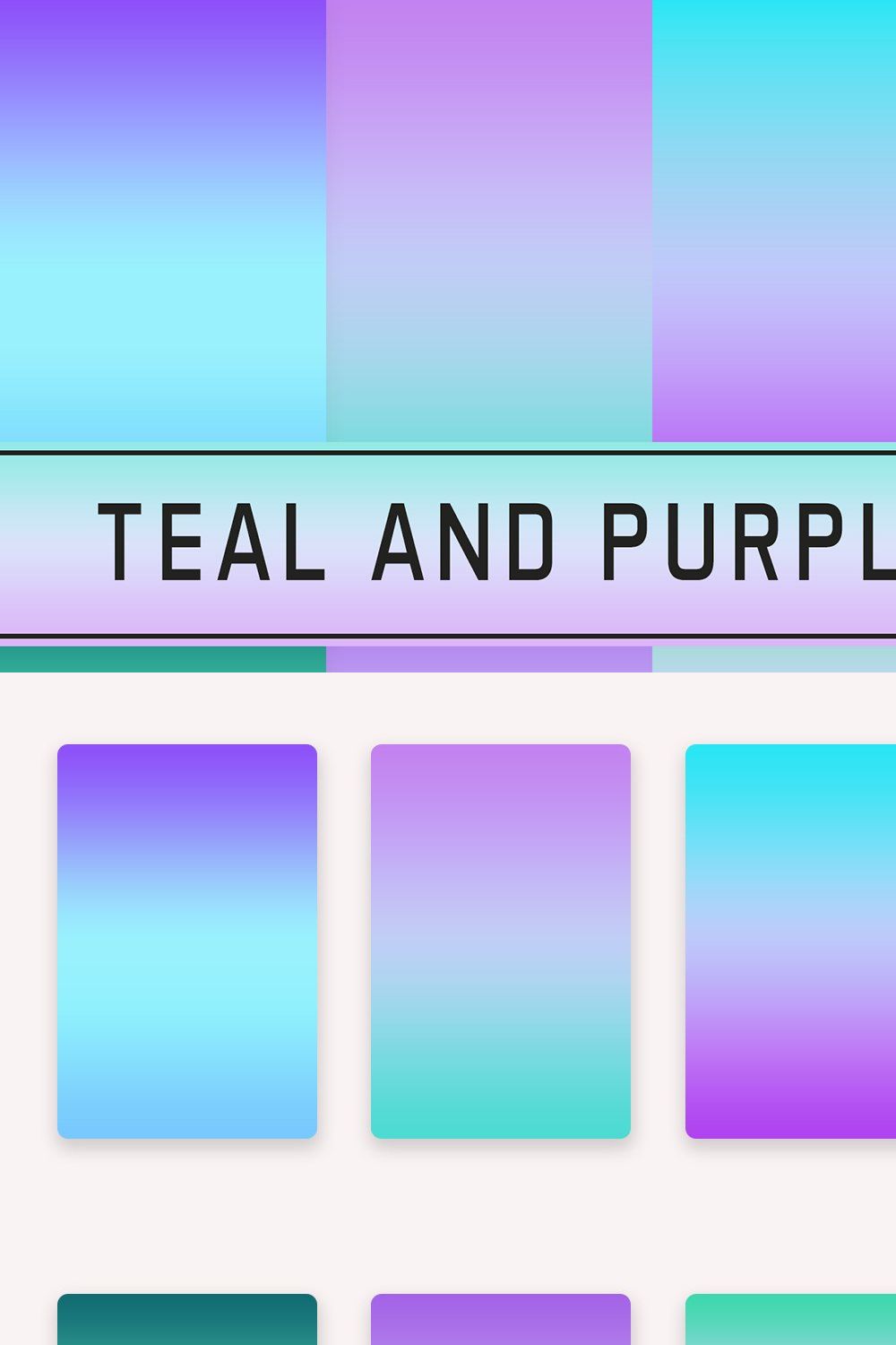 Teal And Purple Gradients pinterest preview image.