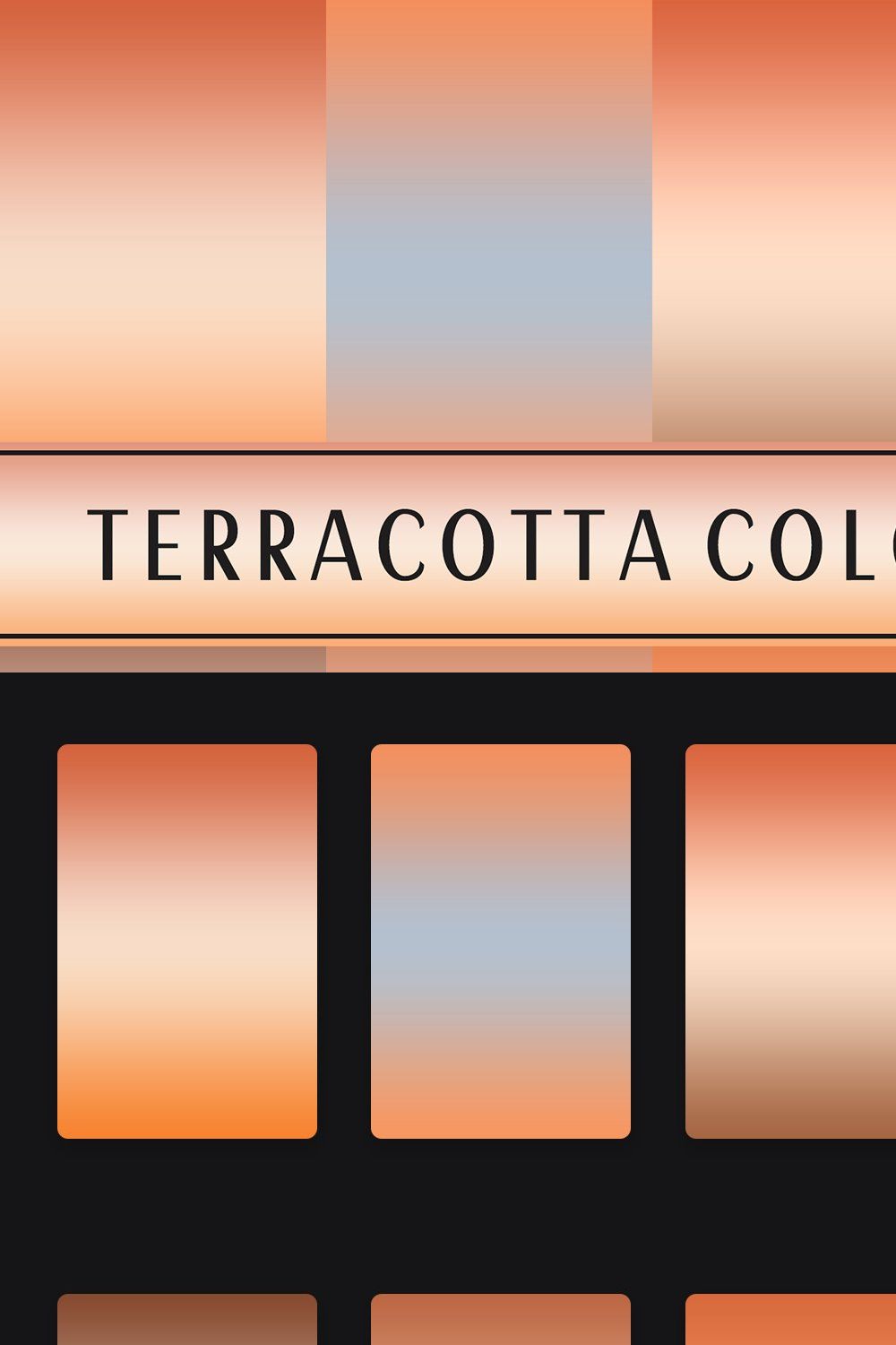 Terracotta Color Gradients pinterest preview image.