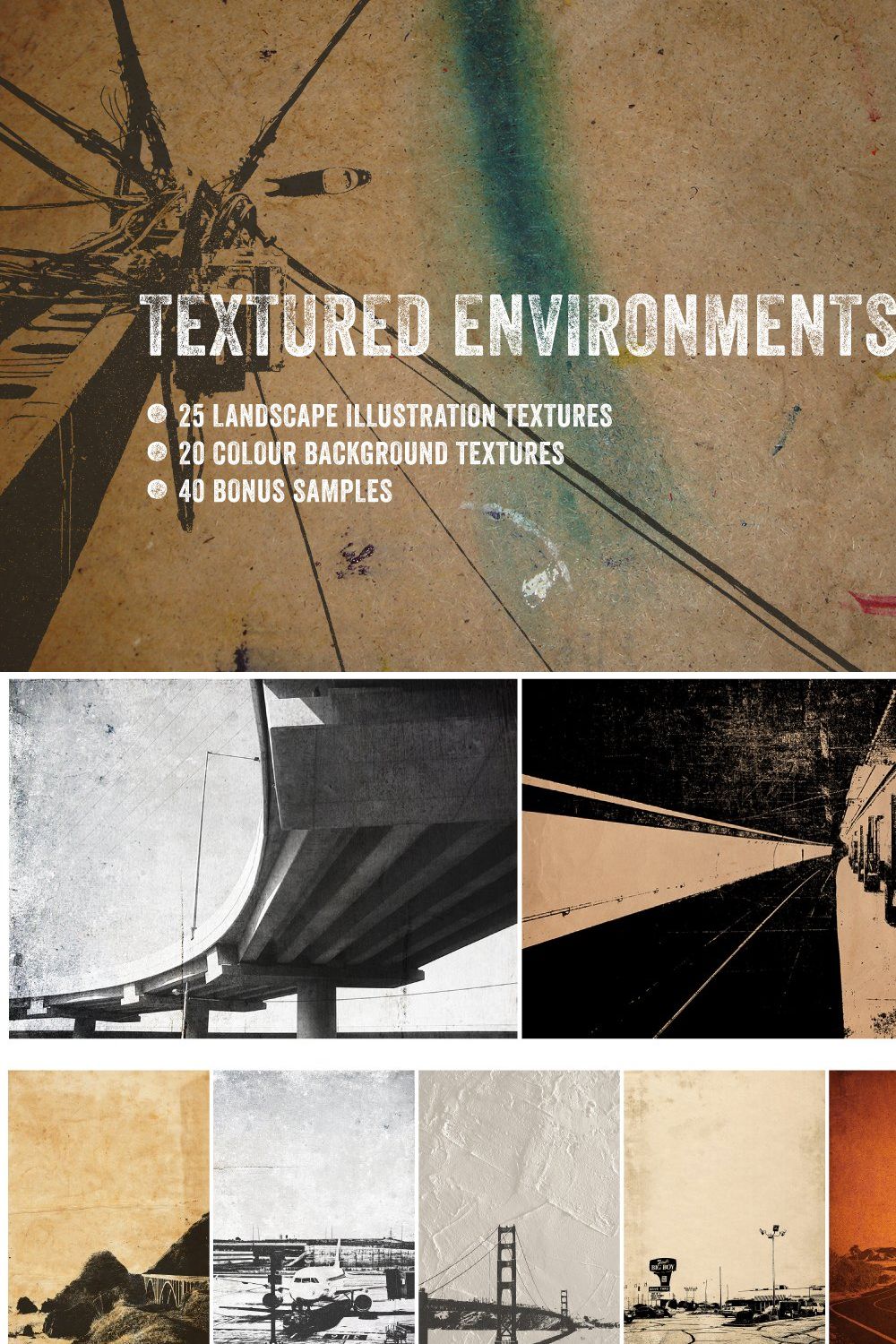 Textured Environments Collection pinterest preview image.