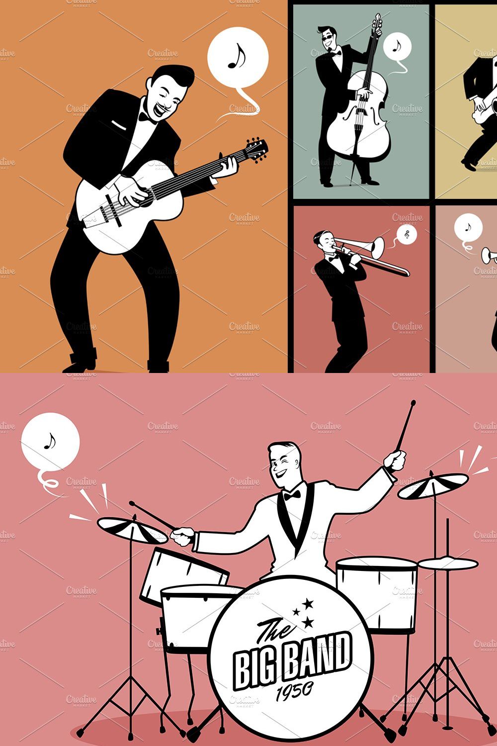 That's Swing! Vector Illustrations pinterest preview image.