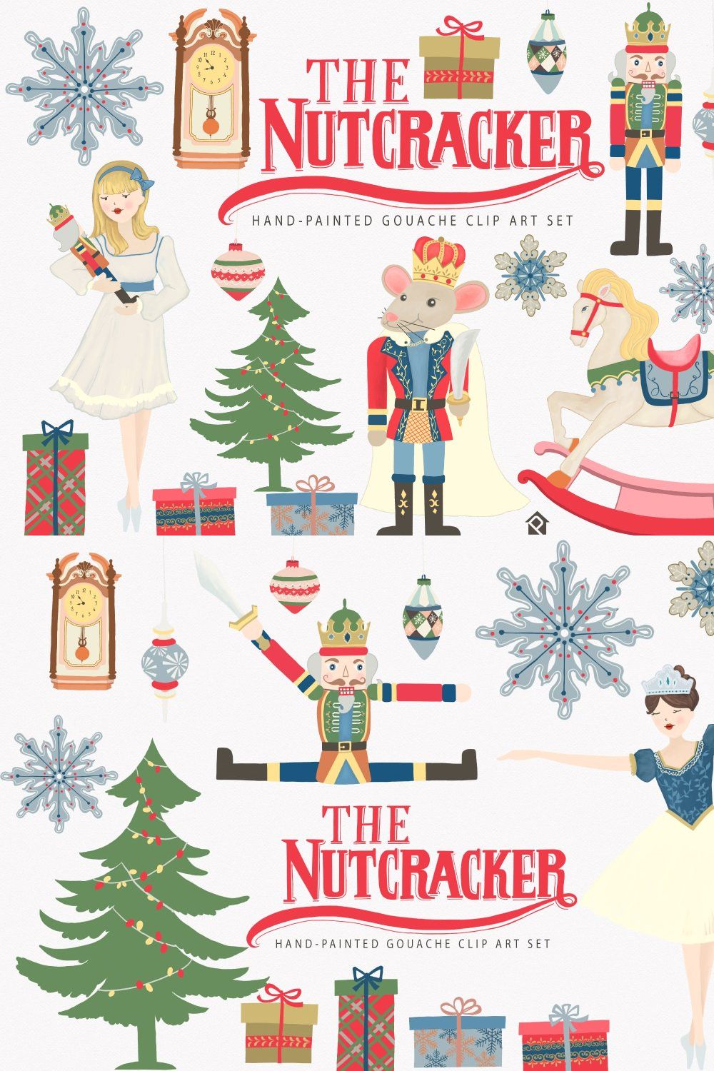 The Nutcracker Ballet Clip Art Set pinterest preview image.