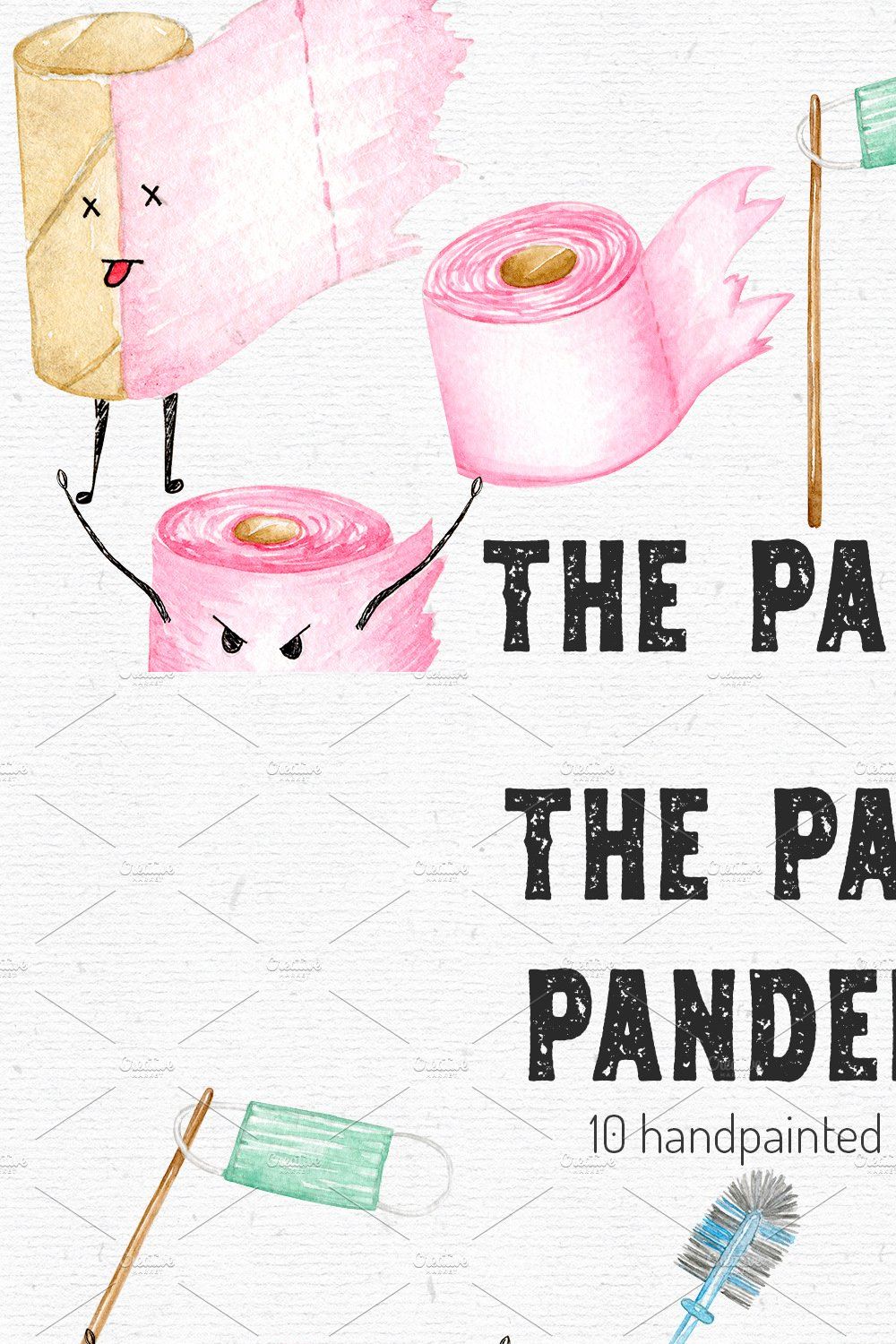 The Paper Pandemic Clipart pinterest preview image.