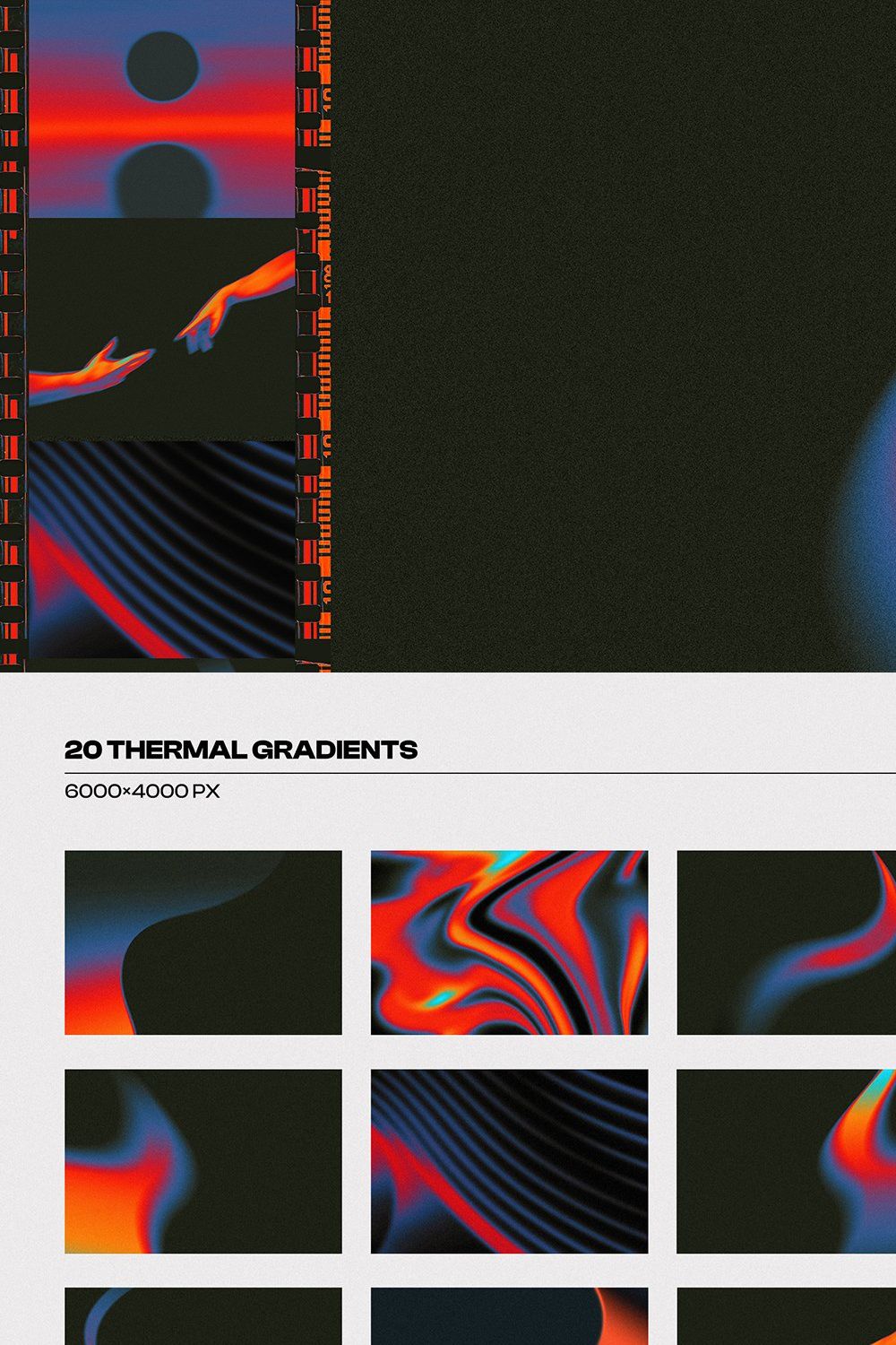 Thermal Gradient Backgrounds Vol.1 pinterest preview image.