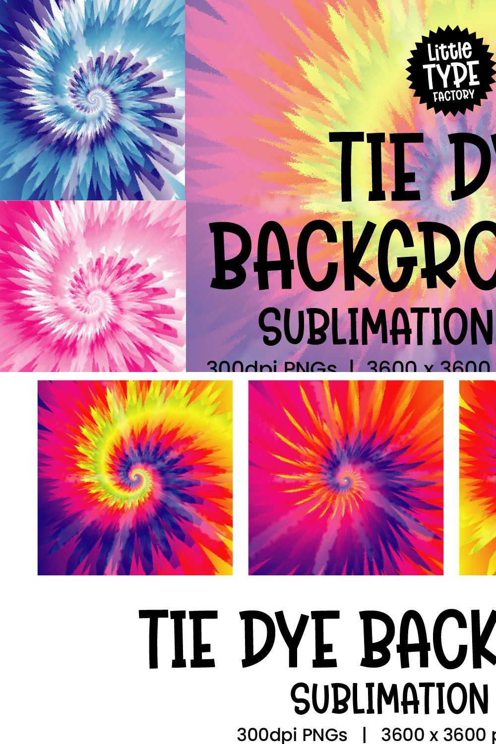TIE DYE BACKGROUNDS pinterest preview image.
