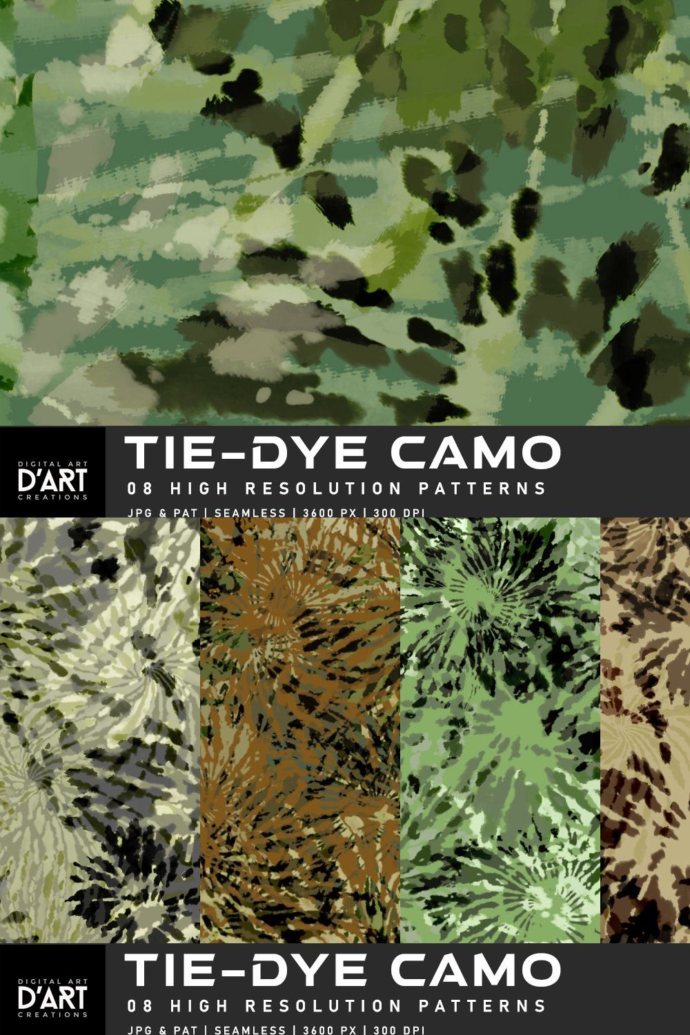 Tie-Dye Camo pinterest preview image.